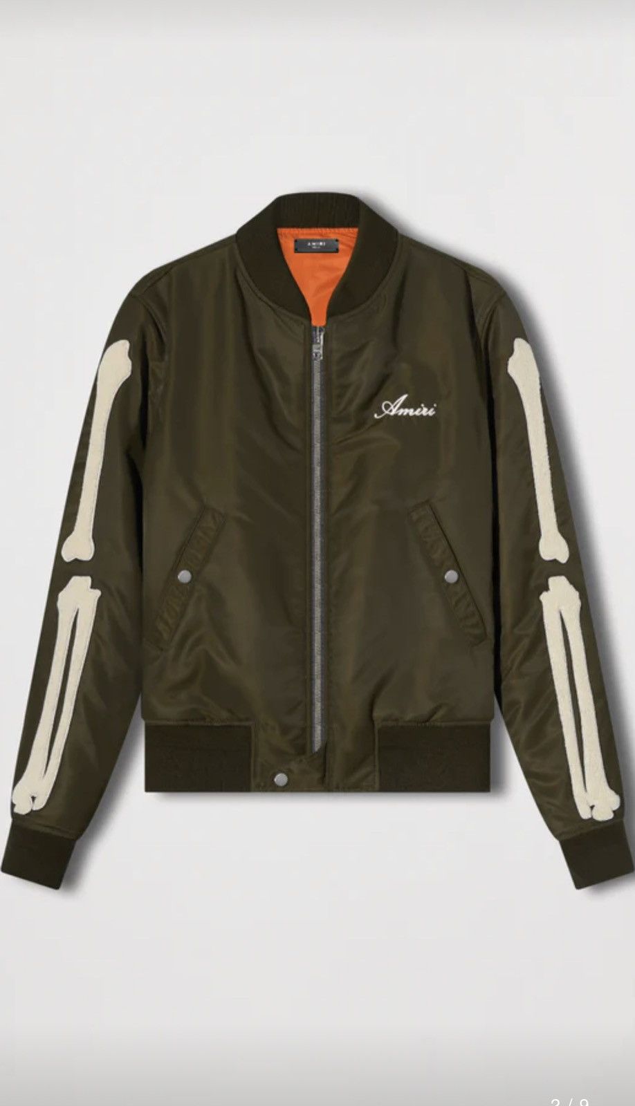 Amiri AMIRI Bones appliqué logo-embroidered bomber jacket Size US L / EU 52-54 / 3 - 1 Thumbnail
