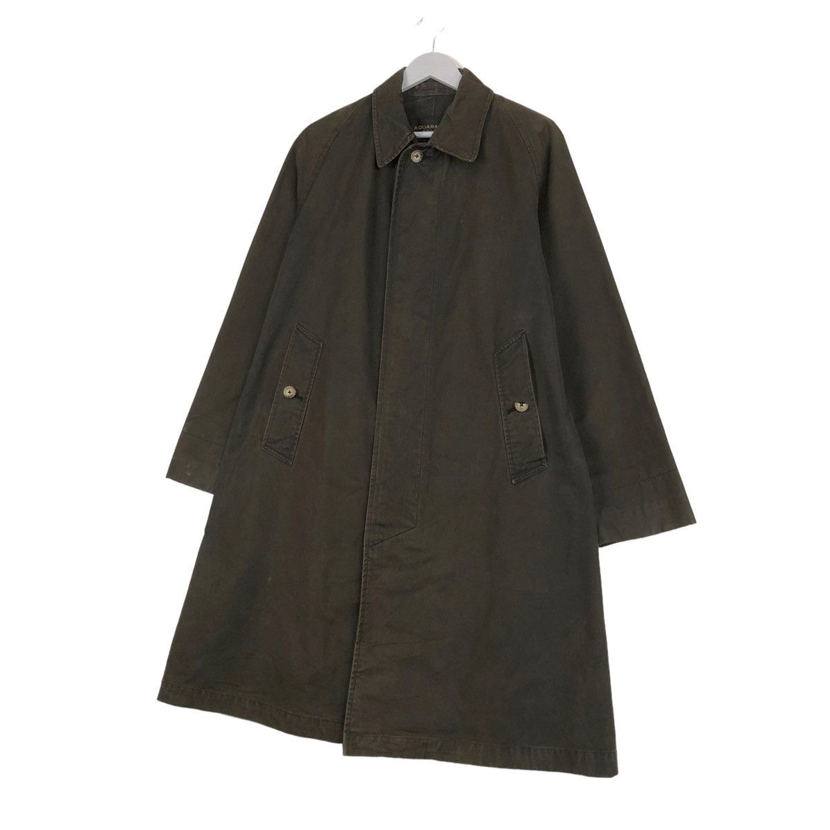 AQUARAMA × Designer ARCHIVE💥AQUARAMA MOLESKIN TRENCH COAT JACKET Size US S / EU 44-46 / 1 - 2 Thumbnail