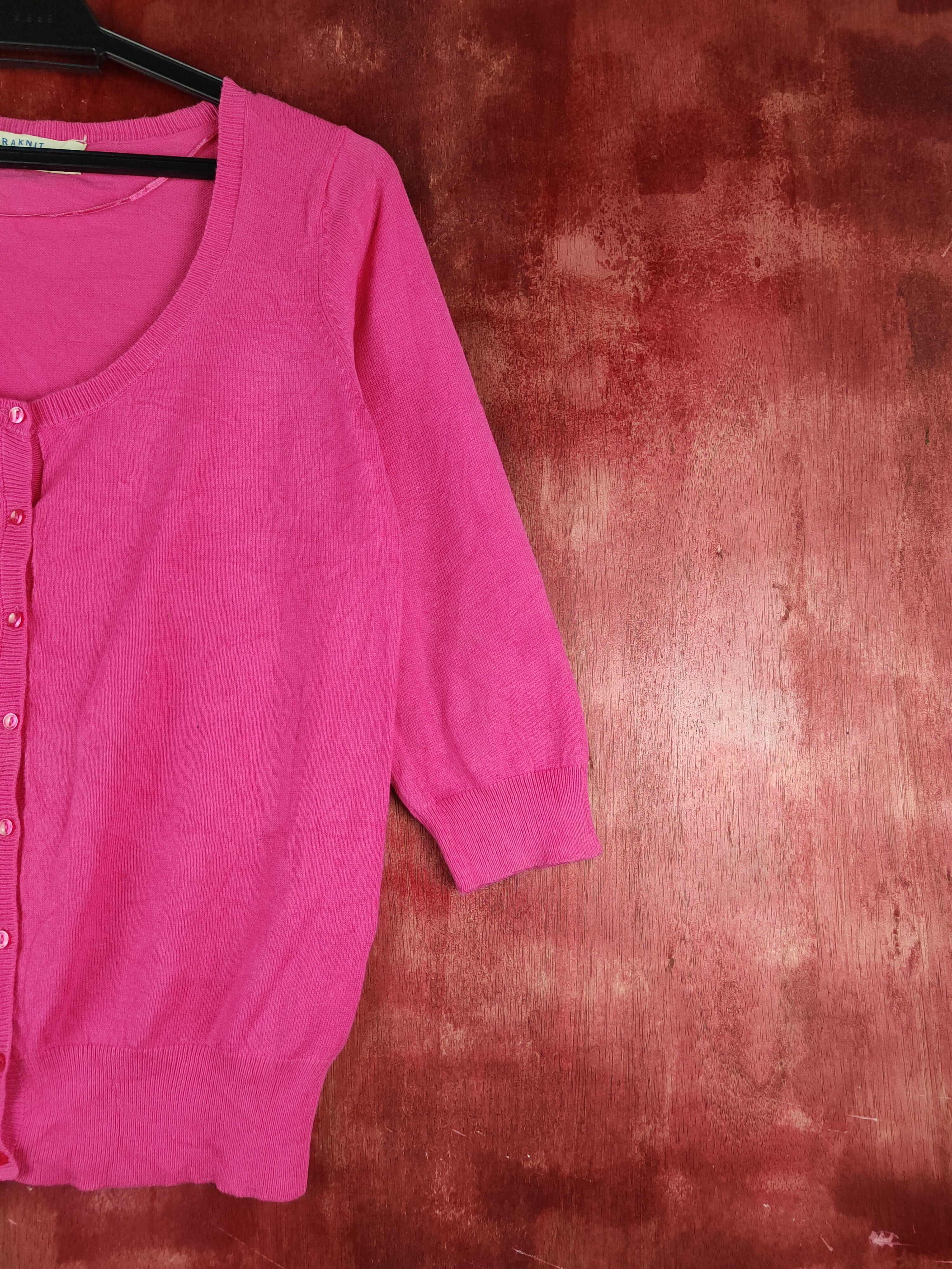 Japanese Brand Zaraknit Pink Knitwear Cardigan #S1114 Size S / US 4 / IT 40 - 5 Thumbnail