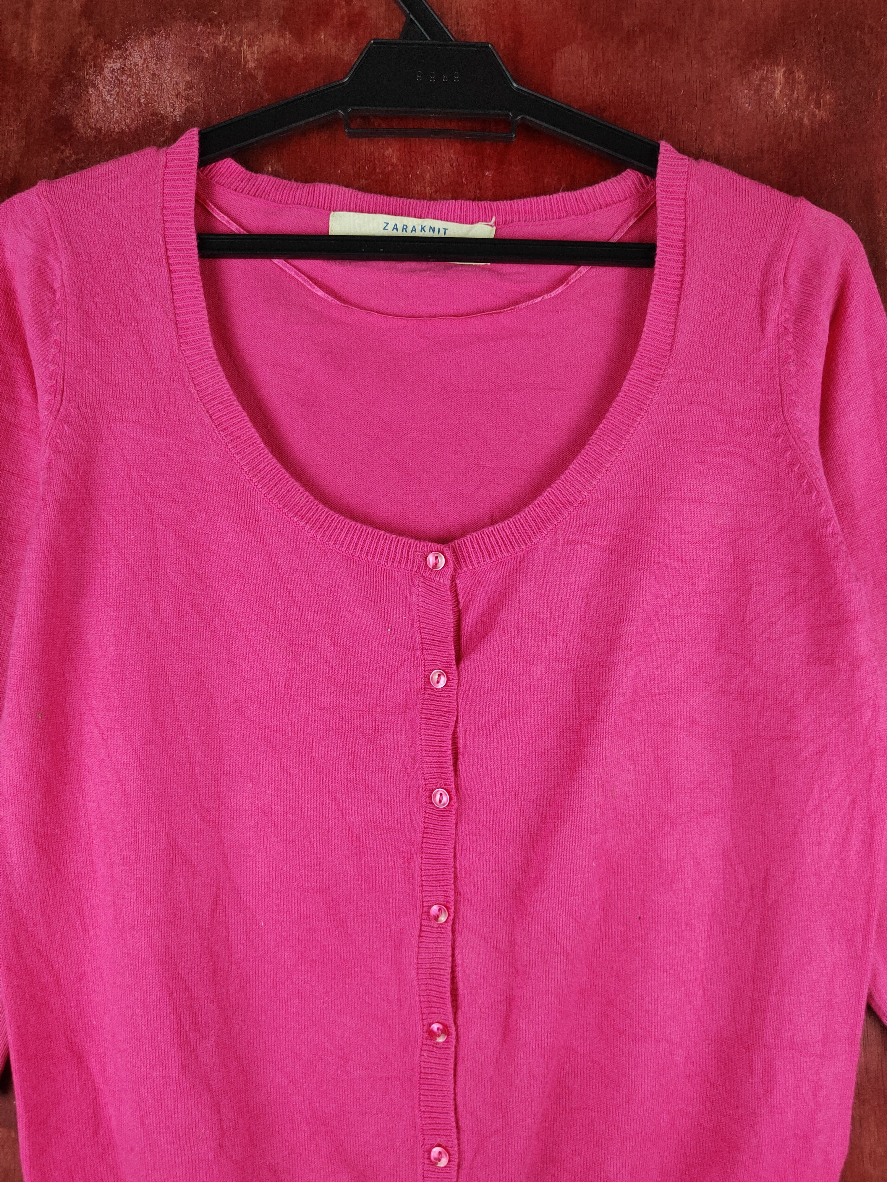 Japanese Brand Zaraknit Pink Knitwear Cardigan #S1114 Size S / US 4 / IT 40 - 2 Thumbnail