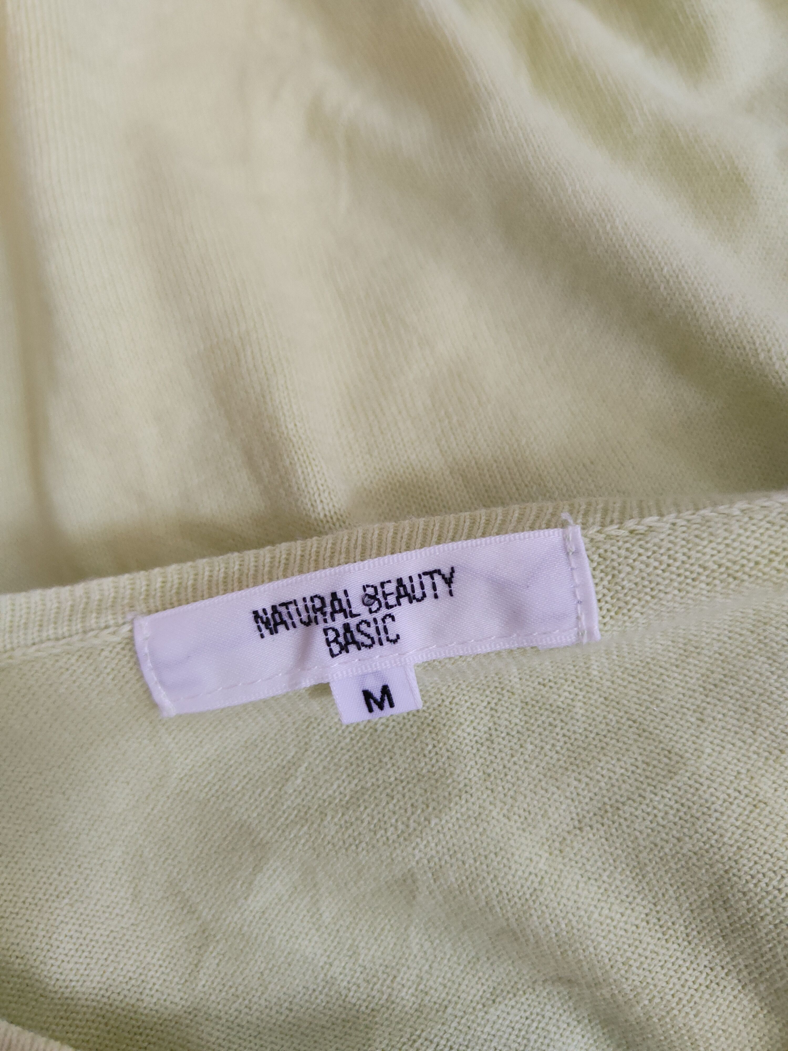 Japanese Brand Natural Beauty Basic Light Green Knitwear Cardigan #S1165 Size M / US 6-8 / IT 42-44 - 11 Thumbnail