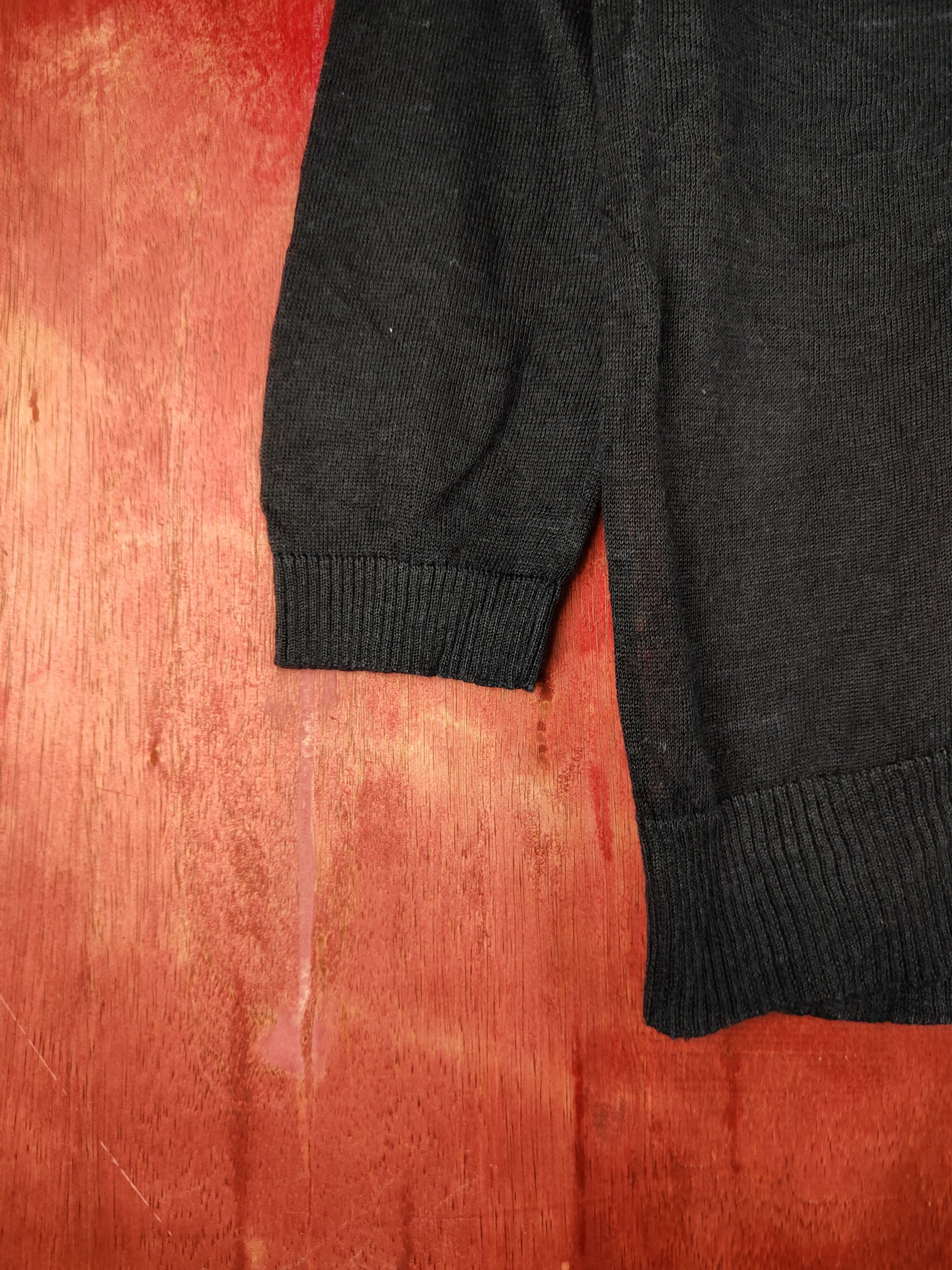 Japanese Brand × Vintage Clef De Sol Black Crochet Meshnet Knitwear Cardigan #S1172 Size S / US 4 / IT 40 - 4 Thumbnail