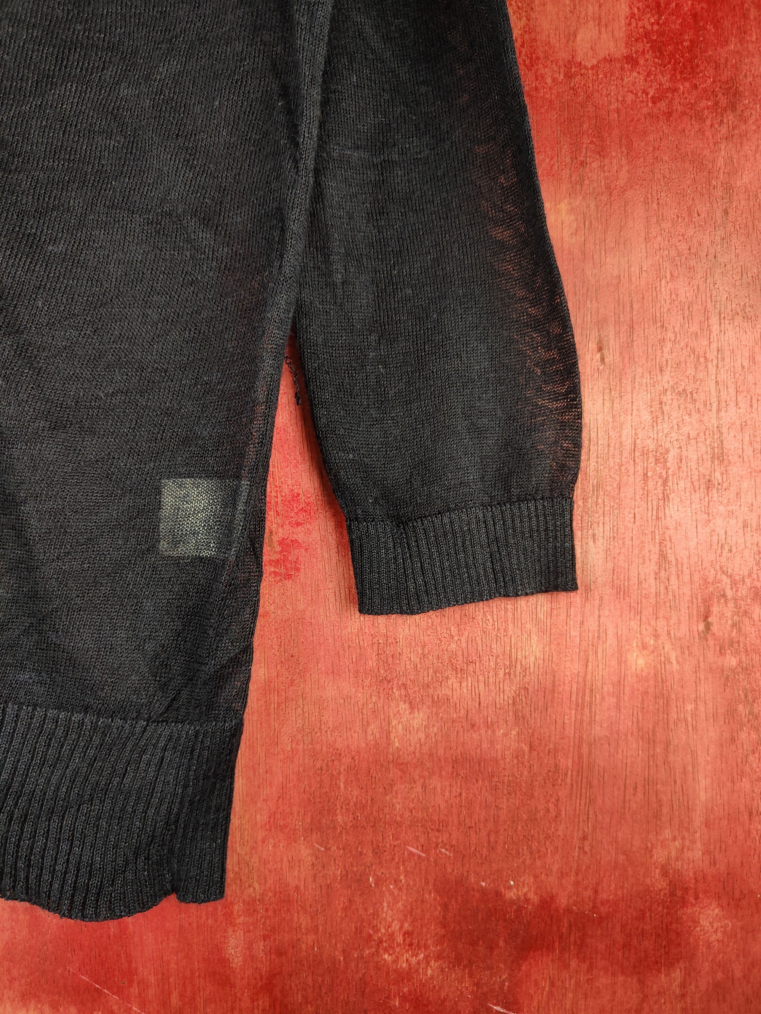 Japanese Brand × Vintage Clef De Sol Black Crochet Meshnet Knitwear Cardigan #S1172 Size S / US 4 / IT 40 - 6 Thumbnail