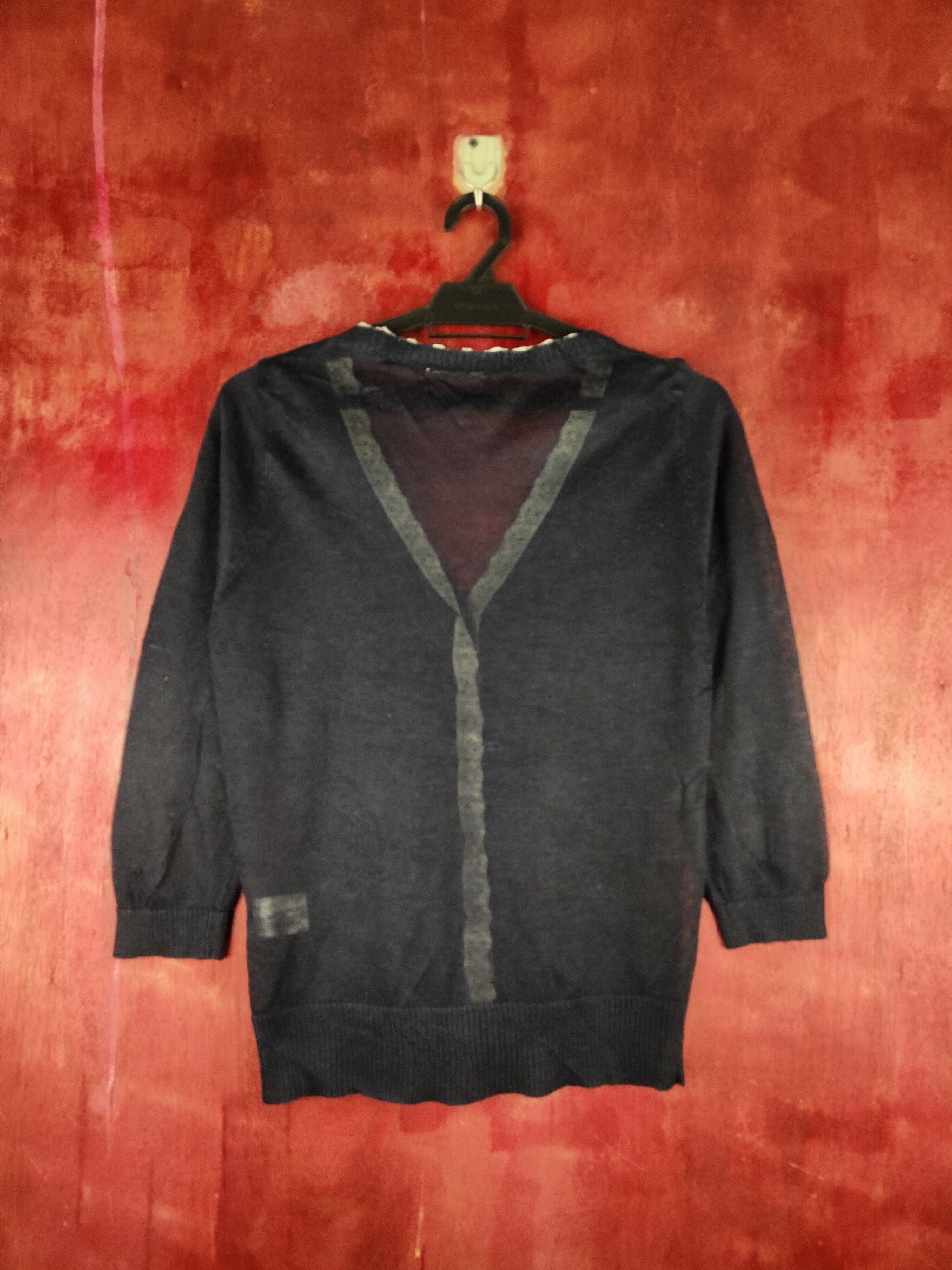 Japanese Brand × Vintage Clef De Sol Black Crochet Meshnet Knitwear Cardigan #S1172 Size S / US 4 / IT 40 - 7 Thumbnail