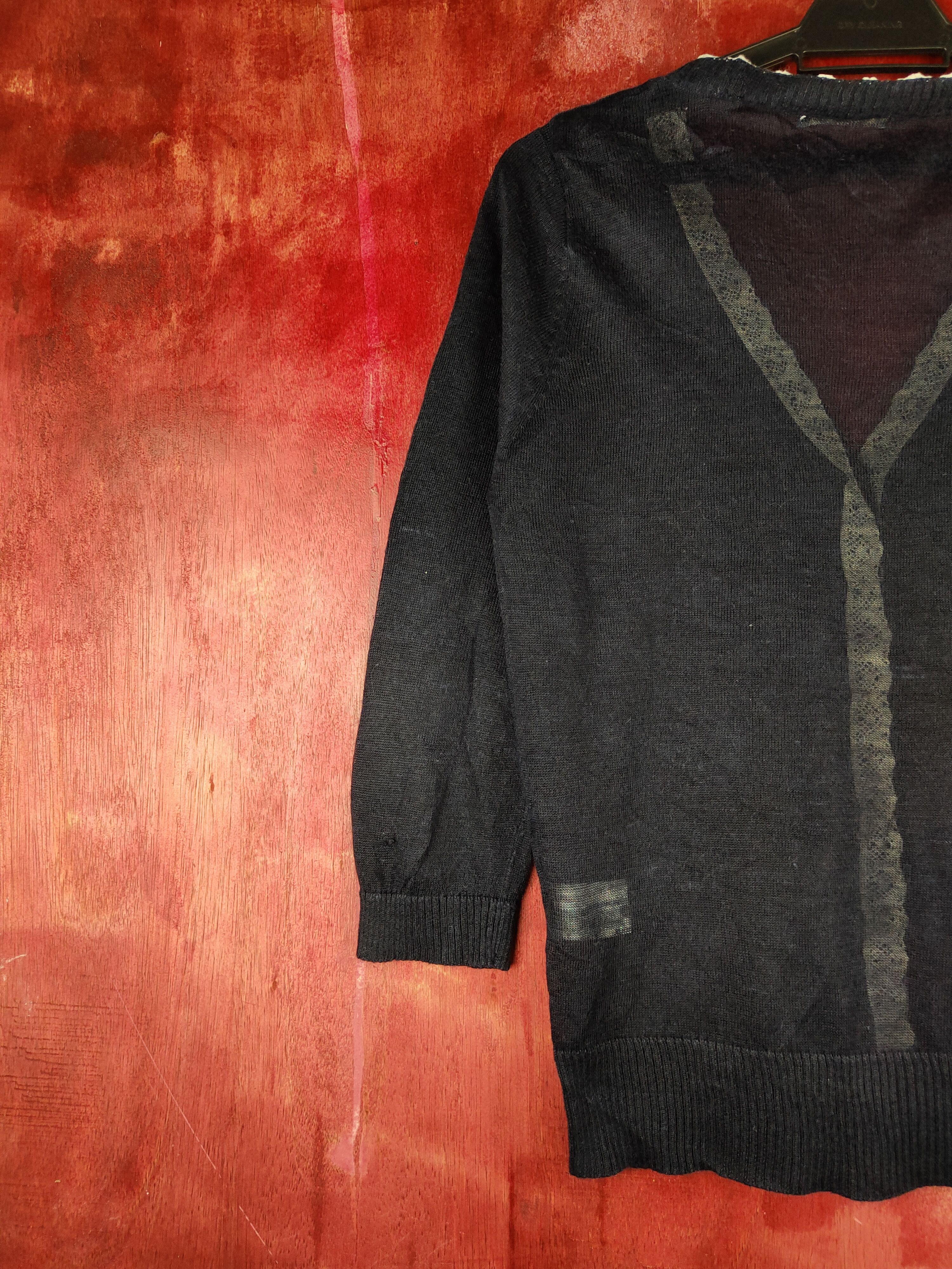 Japanese Brand × Vintage Clef De Sol Black Crochet Meshnet Knitwear Cardigan #S1172 Size S / US 4 / IT 40 - 8 Thumbnail