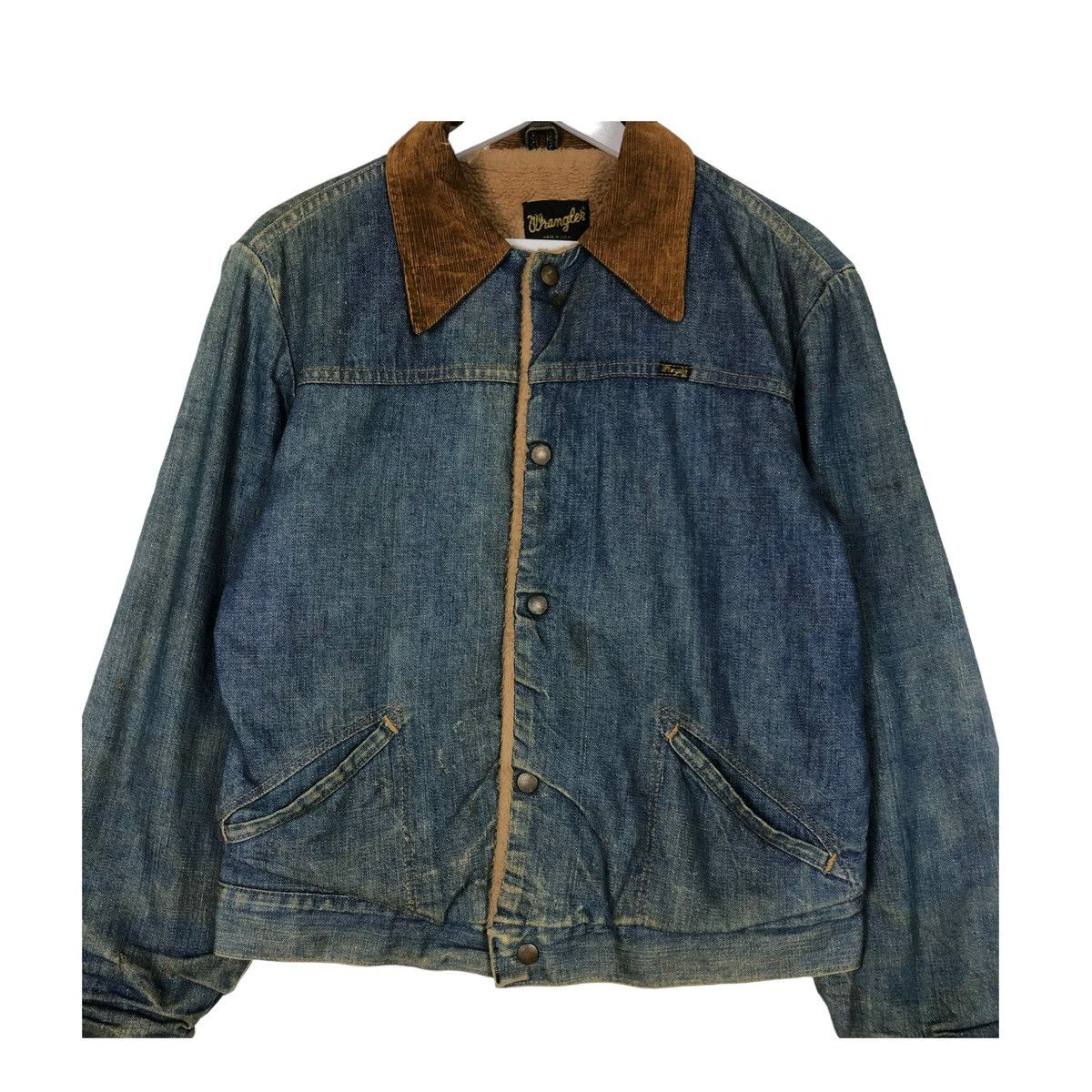 Vintage × Wrangler 💥60s WRANGLER USA DENIM SHERPA WORKER JACKET Size US M / EU 48-50 / 2 - 5 Thumbnail