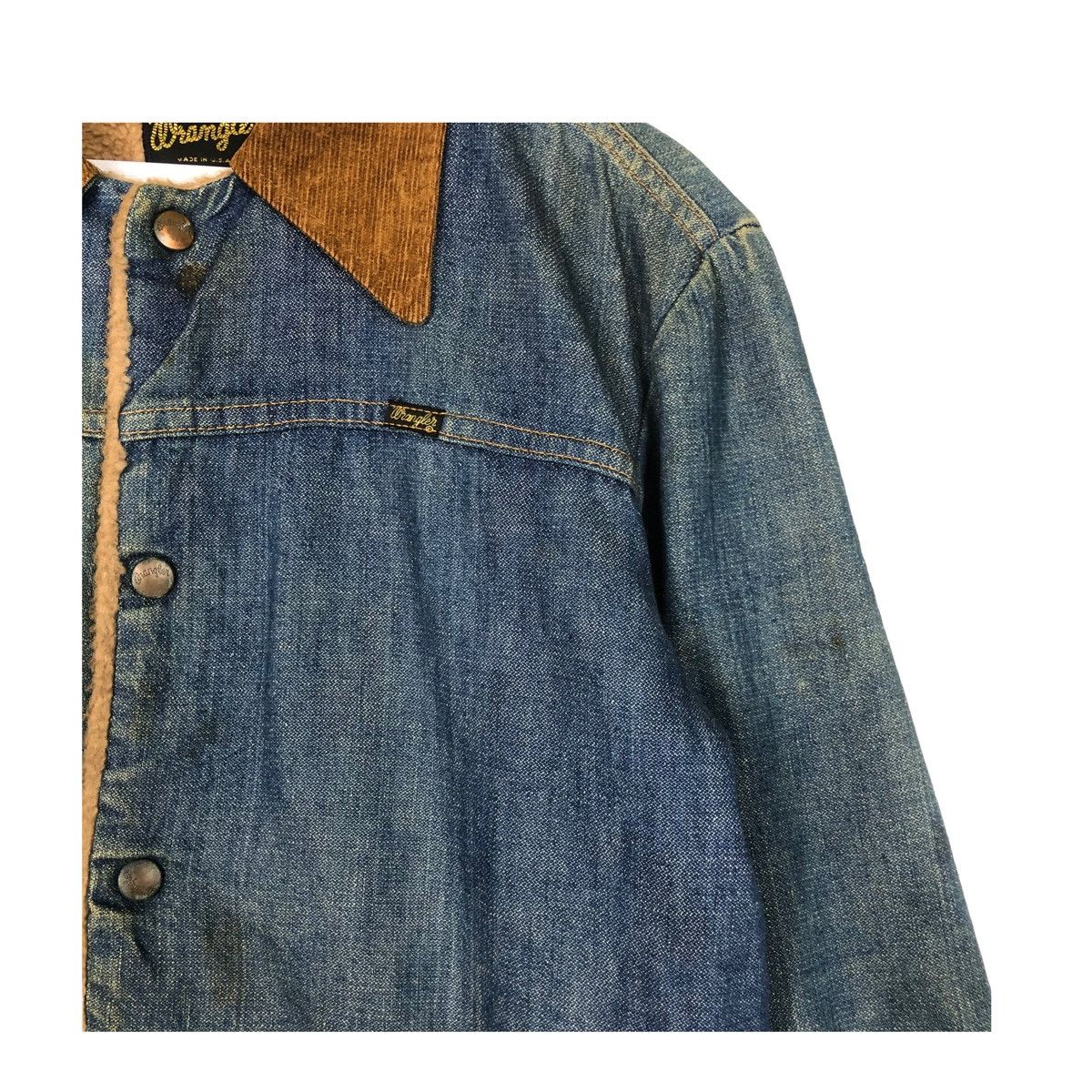 Vintage × Wrangler 💥60s WRANGLER USA DENIM SHERPA WORKER JACKET Size US M / EU 48-50 / 2 - 6 Thumbnail
