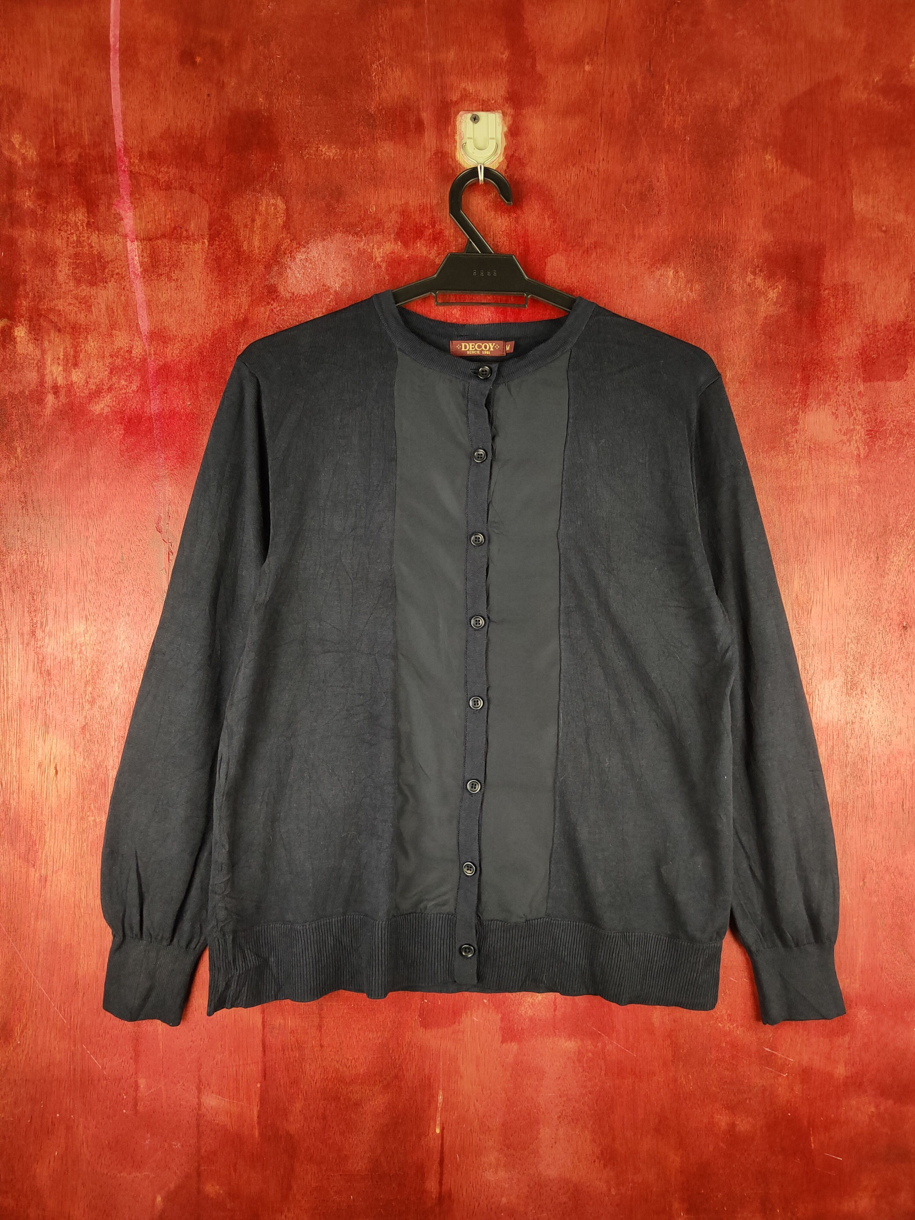Japanese Brand × Vintage Decoy vintage Navy Knitwear Cardigan #S1174 Size M / US 6-8 / IT 42-44 - 1 Thumbnail