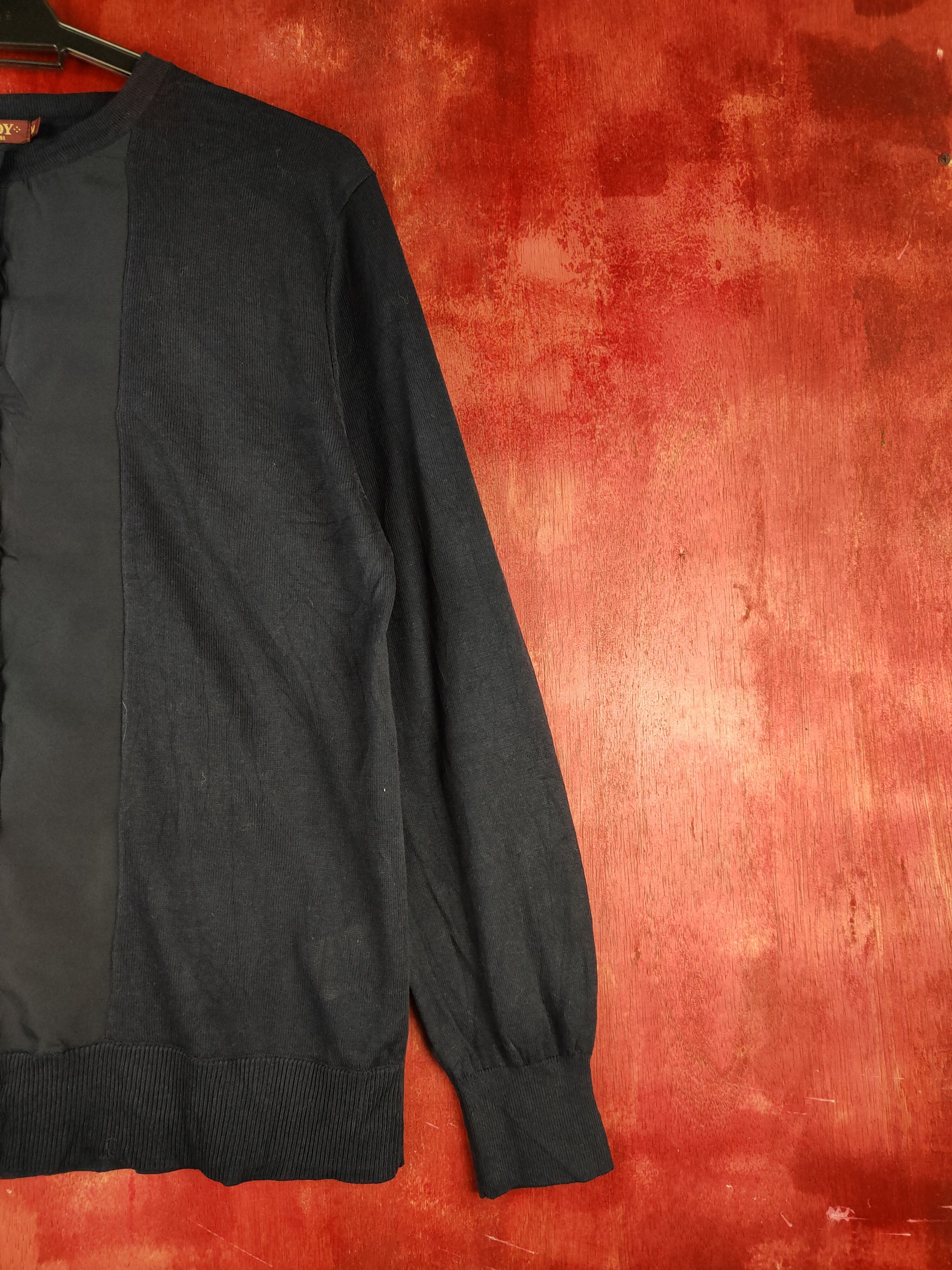 Japanese Brand × Vintage Decoy vintage Navy Knitwear Cardigan #S1174 Size M / US 6-8 / IT 42-44 - 5 Thumbnail