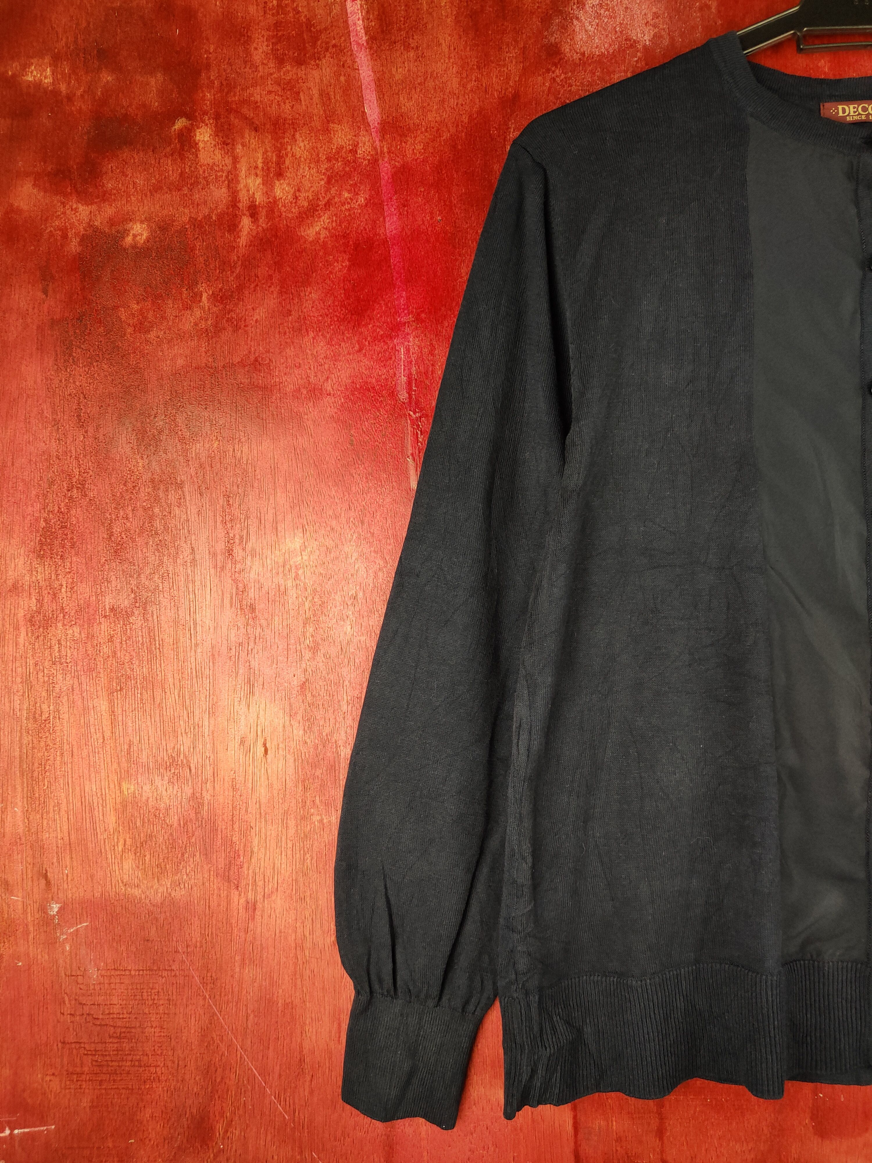 Japanese Brand × Vintage Decoy vintage Navy Knitwear Cardigan #S1174 Size M / US 6-8 / IT 42-44 - 3 Thumbnail