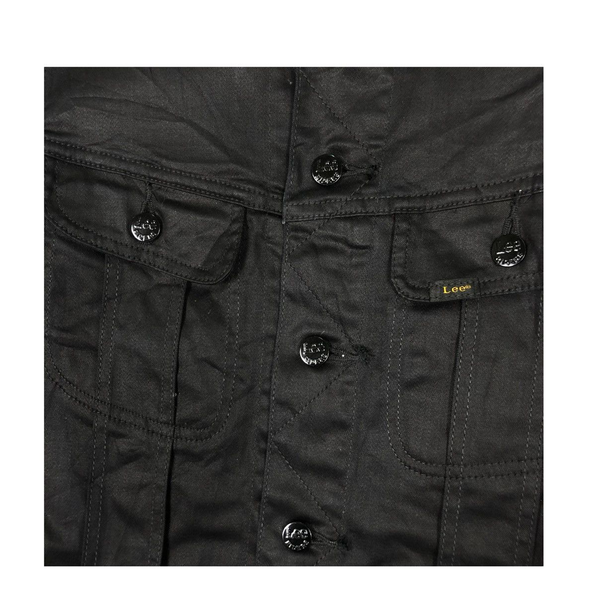 Japanese Brand LEE RIDER BLACK DISTRESSED DENIM JACKET JAPAN Size US S / EU 44-46 / 1 - 7 Thumbnail