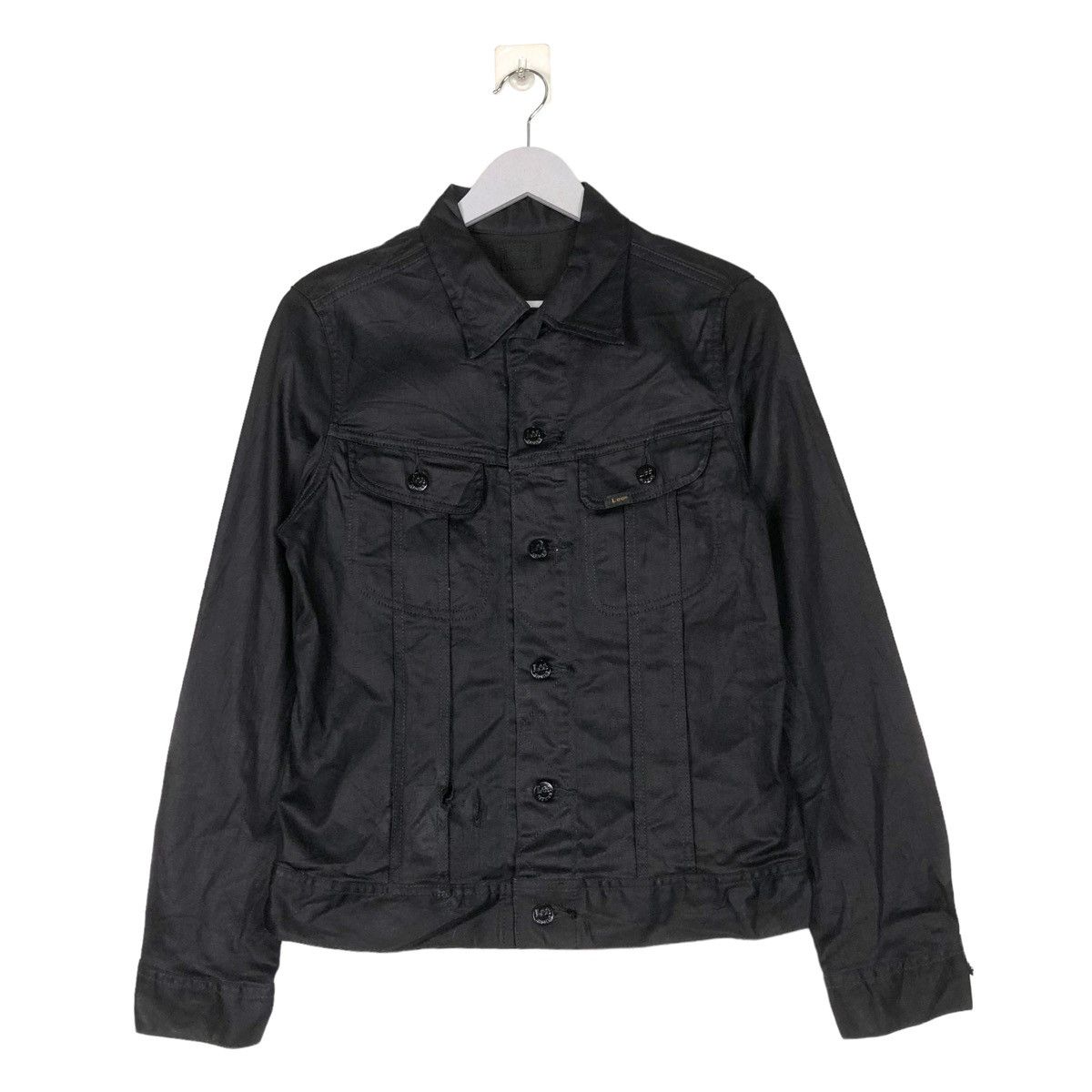 LEE RIDER BLACK DISTRESSED DENIM JACKET JAPAN