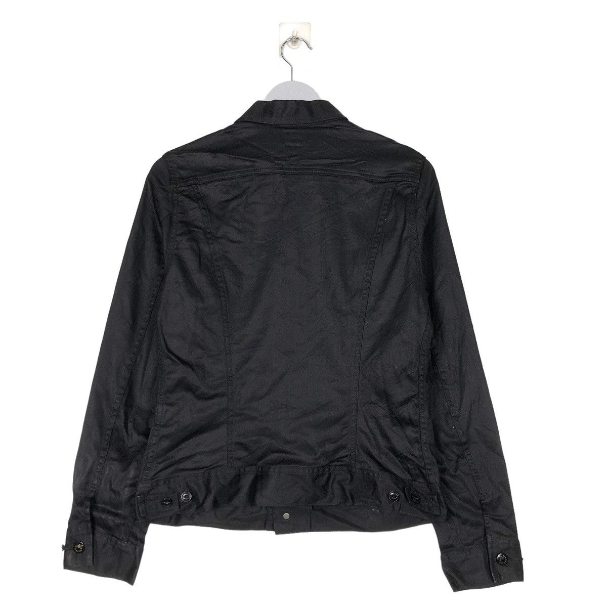 Japanese Brand LEE RIDER BLACK DISTRESSED DENIM JACKET JAPAN Size US S / EU 44-46 / 1 - 11 Thumbnail