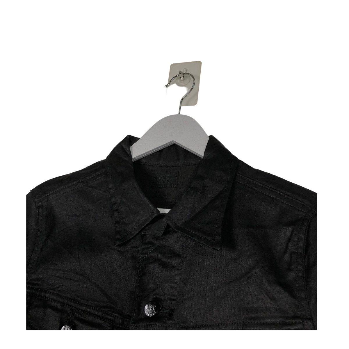 Japanese Brand LEE RIDER BLACK DISTRESSED DENIM JACKET JAPAN Size US S / EU 44-46 / 1 - 6 Thumbnail