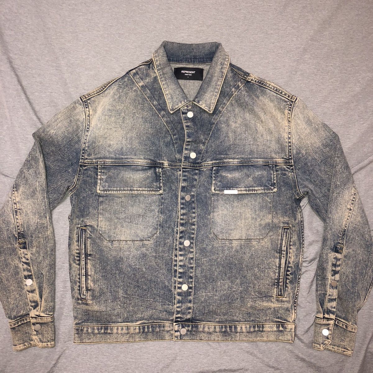 Represent Clo. REPRESENT CLO DENIM JACKET - DUST BLUE Size US S / EU 44-46 / 1 - 1 Thumbnail
