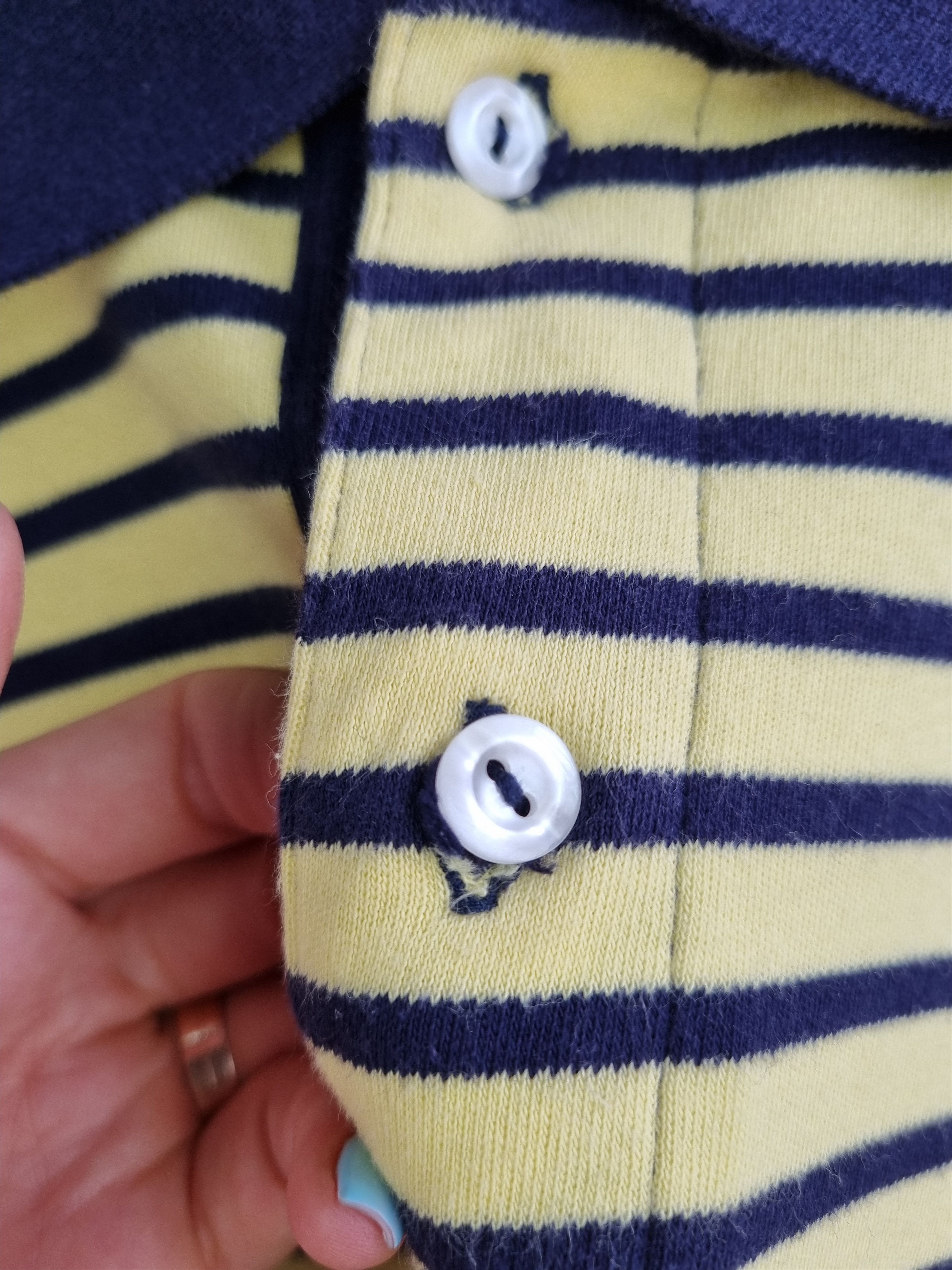 Vintage × Yves Saint Laurent 90s Yves Saint Laurent Pour Home Vintage Striped Polo Size US L / EU 52-54 / 3 - 12 Thumbnail