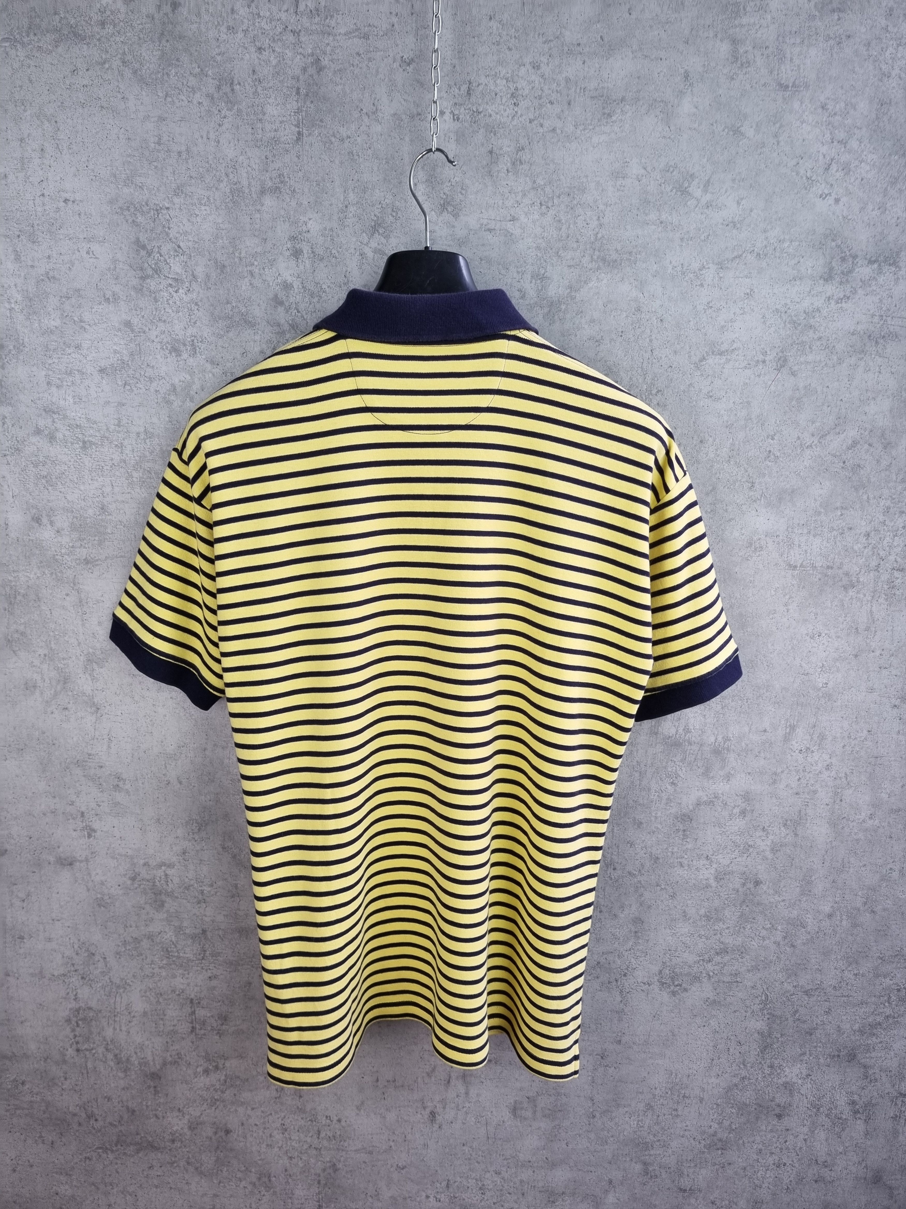 Vintage × Yves Saint Laurent 90s Yves Saint Laurent Pour Home Vintage Striped Polo Size US L / EU 52-54 / 3 - 6 Thumbnail