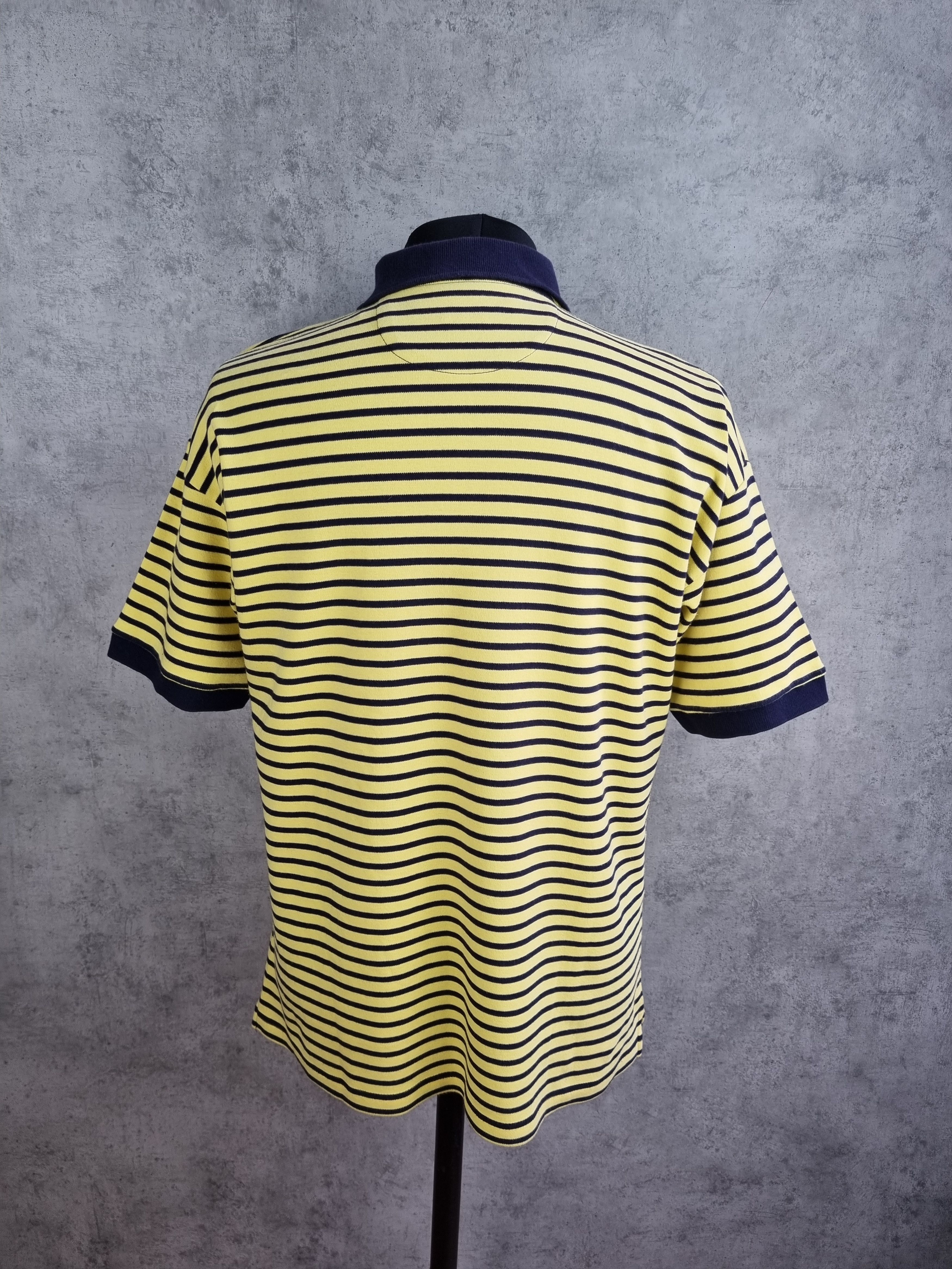Vintage × Yves Saint Laurent 90s Yves Saint Laurent Pour Home Vintage Striped Polo Size US L / EU 52-54 / 3 - 3 Thumbnail