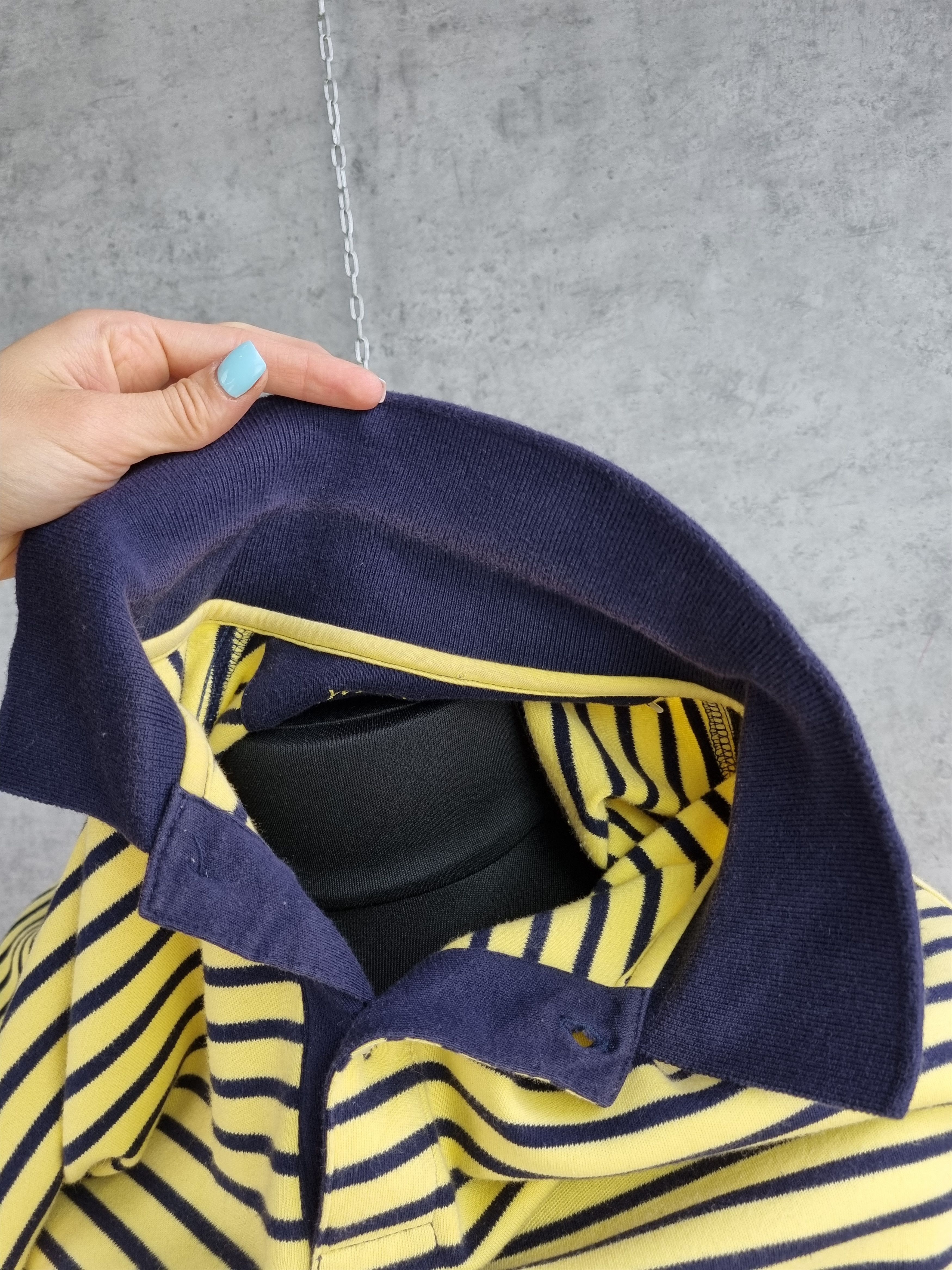 Vintage × Yves Saint Laurent 90s Yves Saint Laurent Pour Home Vintage Striped Polo Size US L / EU 52-54 / 3 - 9 Thumbnail