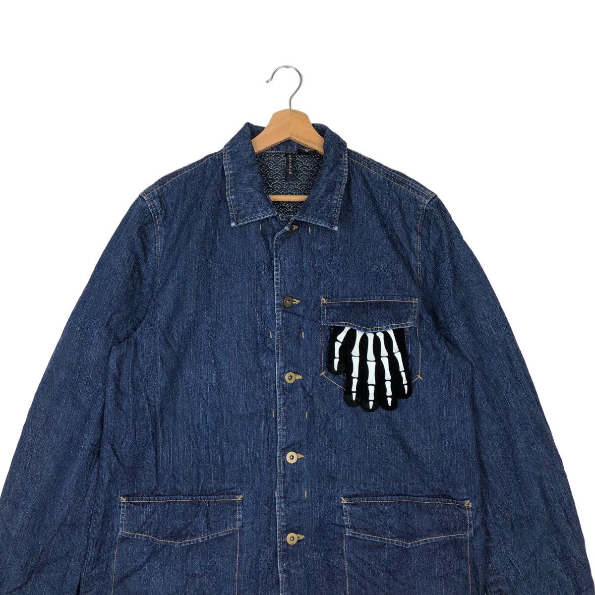 Japanese Brand 🔥90’s VINTAGE DENIM CHORE WORK JACKET JAPAN INSPIRE KAPITAL Size US L / EU 52-54 / 3 - 2 Thumbnail