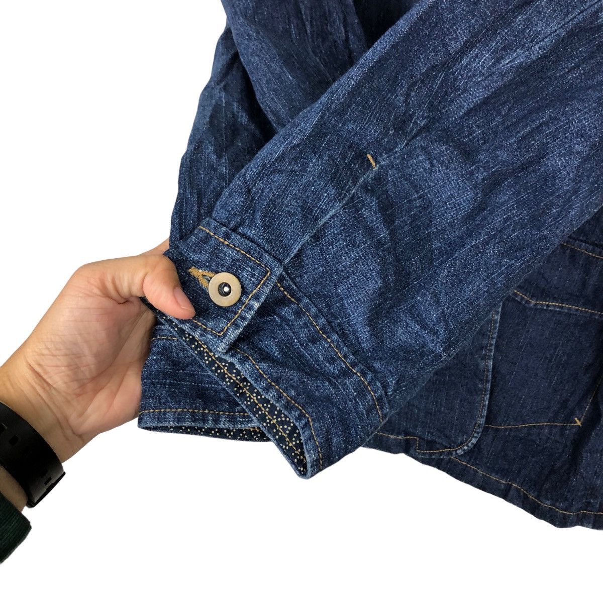 Japanese Brand 🔥90’s VINTAGE DENIM CHORE WORK JACKET JAPAN INSPIRE KAPITAL Size US L / EU 52-54 / 3 - 11 Thumbnail