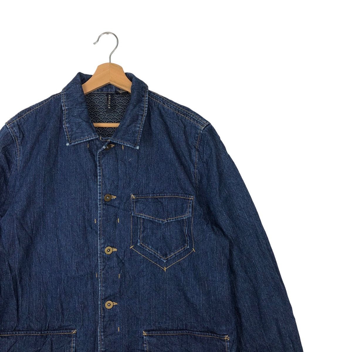 Japanese Brand 🔥90’s VINTAGE DENIM CHORE WORK JACKET JAPAN INSPIRE KAPITAL Size US L / EU 52-54 / 3 - 5 Thumbnail