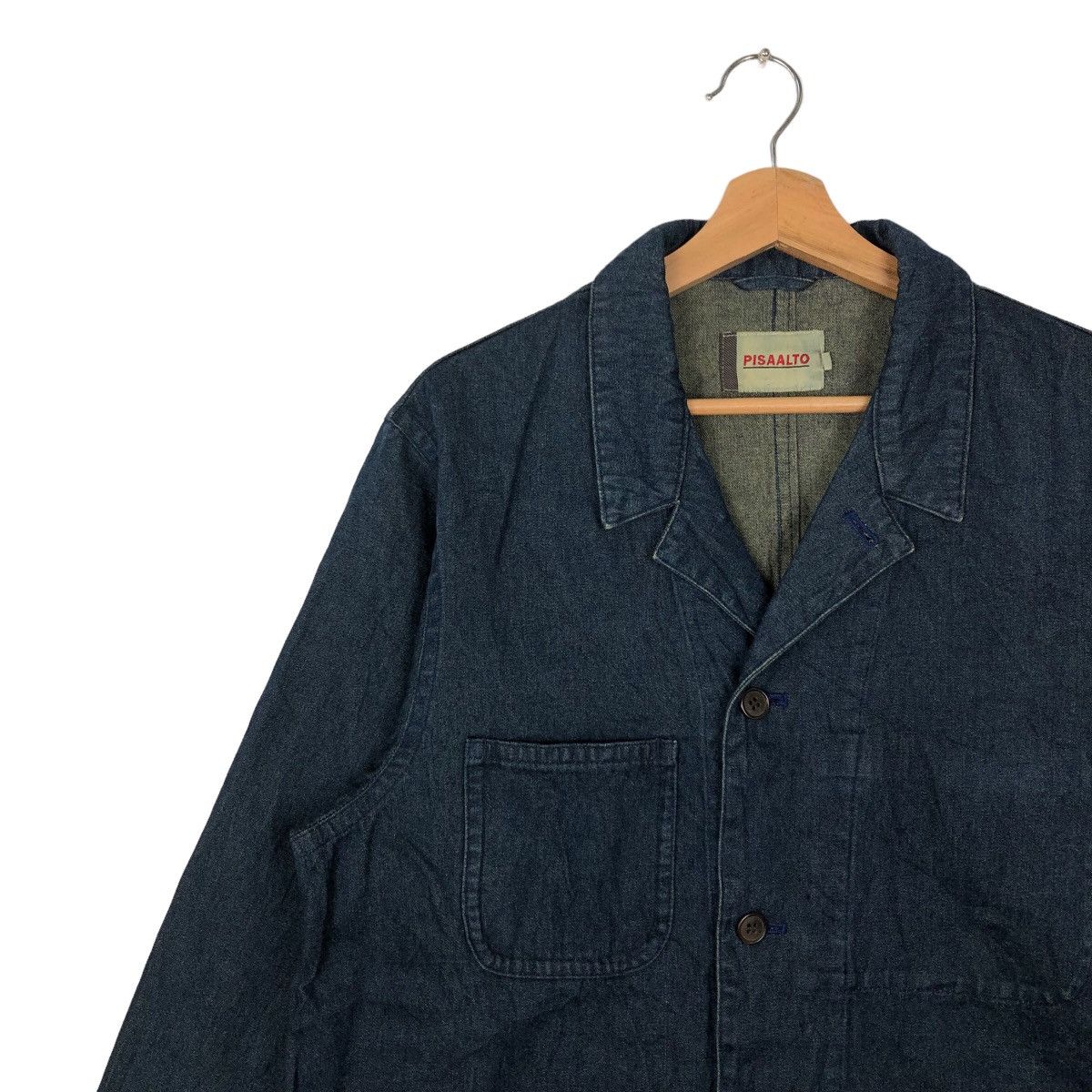 Japanese Brand 🔥90’s VINTAGE HIKORY CHORE DENIM JACKET PISAALTO JAPAN Size US M / EU 48-50 / 2 - 6 Thumbnail