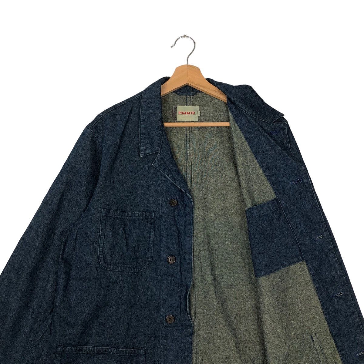 Japanese Brand 🔥90’s VINTAGE HIKORY CHORE DENIM JACKET PISAALTO JAPAN Size US M / EU 48-50 / 2 - 9 Thumbnail