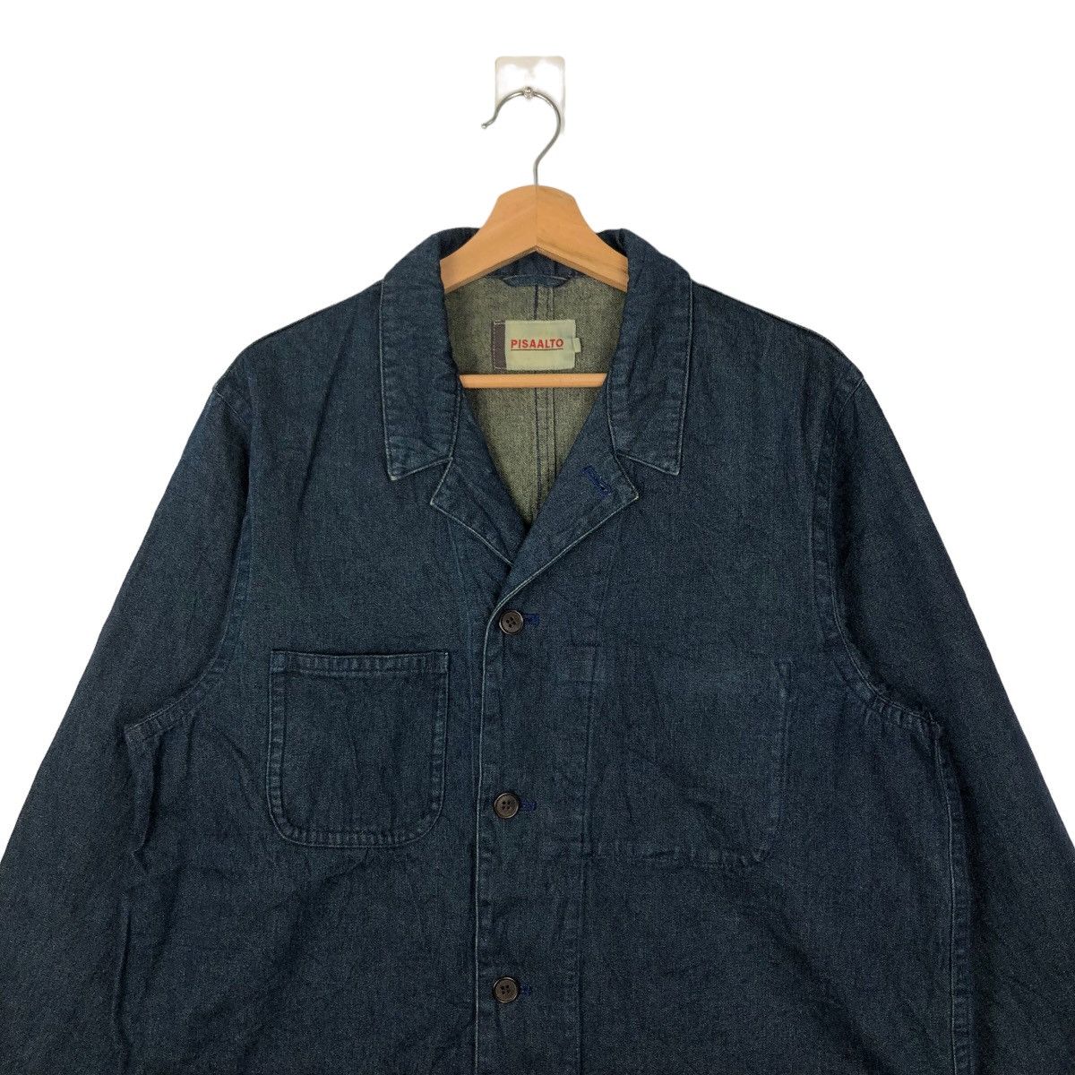 Japanese Brand 🔥90’s VINTAGE HIKORY CHORE DENIM JACKET PISAALTO JAPAN Size US M / EU 48-50 / 2 - 2 Thumbnail