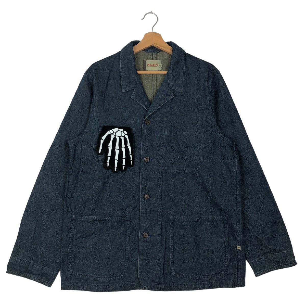 Japanese Brand 🔥90’s VINTAGE HIKORY CHORE DENIM JACKET PISAALTO JAPAN Size US M / EU 48-50 / 2 - 1 Thumbnail