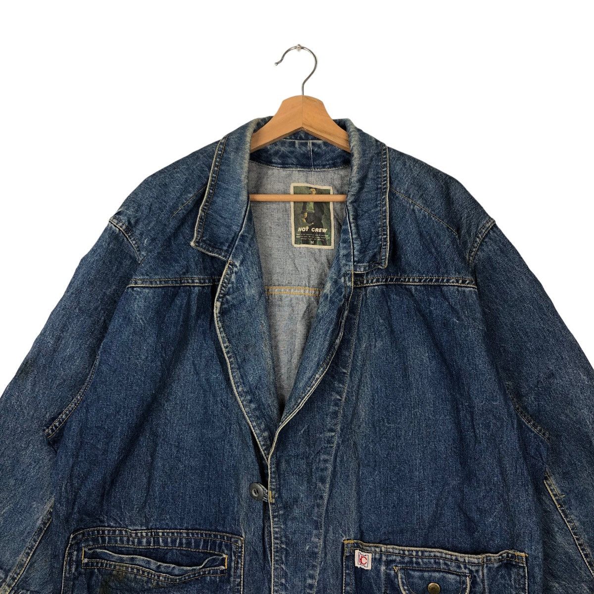 Japanese Brand 🔥90s VINTAGE BOMBER JACKET DENIM HOTCREW ISSEY MIYAKE Size US M / EU 48-50 / 2 - 2 Thumbnail