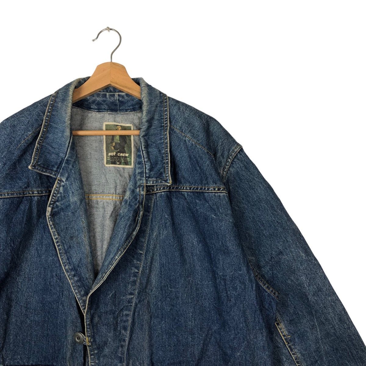 Japanese Brand 🔥90s VINTAGE BOMBER JACKET DENIM HOTCREW ISSEY MIYAKE Size US M / EU 48-50 / 2 - 5 Thumbnail