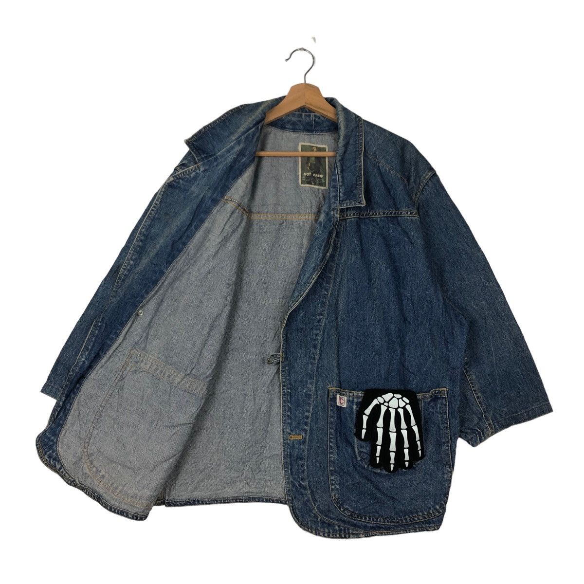 Japanese Brand 🔥90s VINTAGE BOMBER JACKET DENIM HOTCREW ISSEY MIYAKE Size US M / EU 48-50 / 2 - 8 Thumbnail