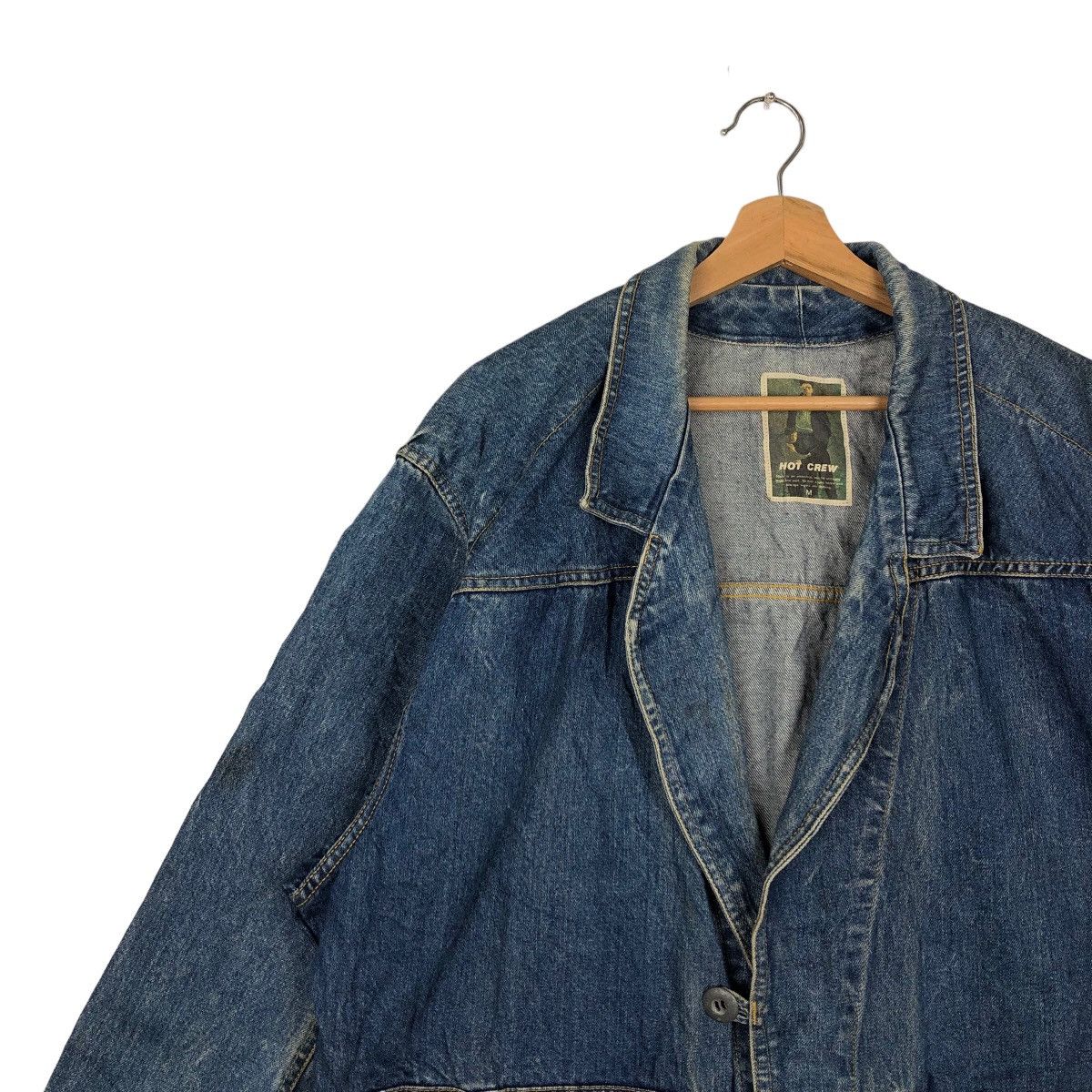 Japanese Brand 🔥90s VINTAGE BOMBER JACKET DENIM HOTCREW ISSEY MIYAKE Size US M / EU 48-50 / 2 - 6 Thumbnail