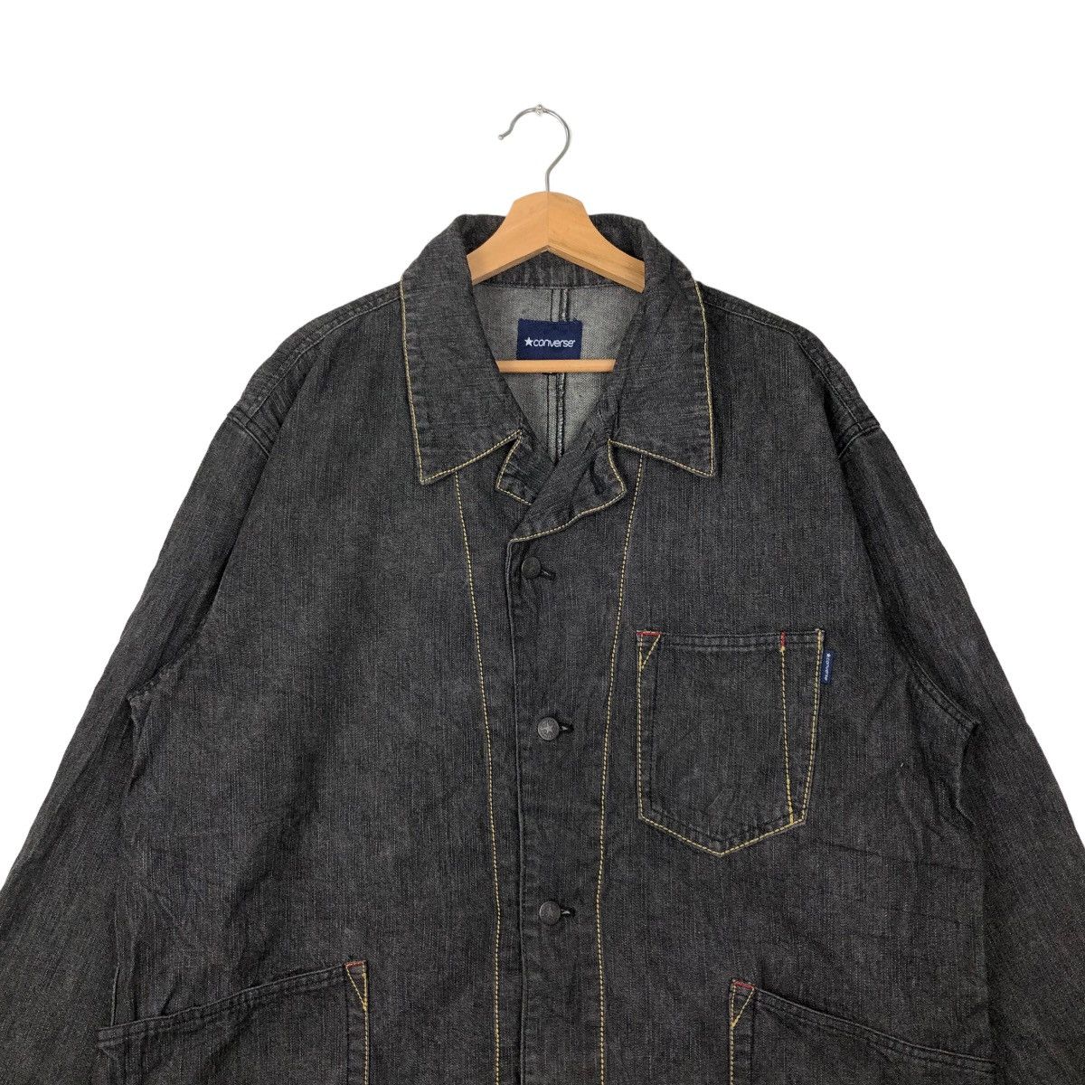 Japanese Brand 🔥90’s VINTAGE CHORE WORK JACKET CONVERSE USA Size US L / EU 52-54 / 3 - 2 Thumbnail
