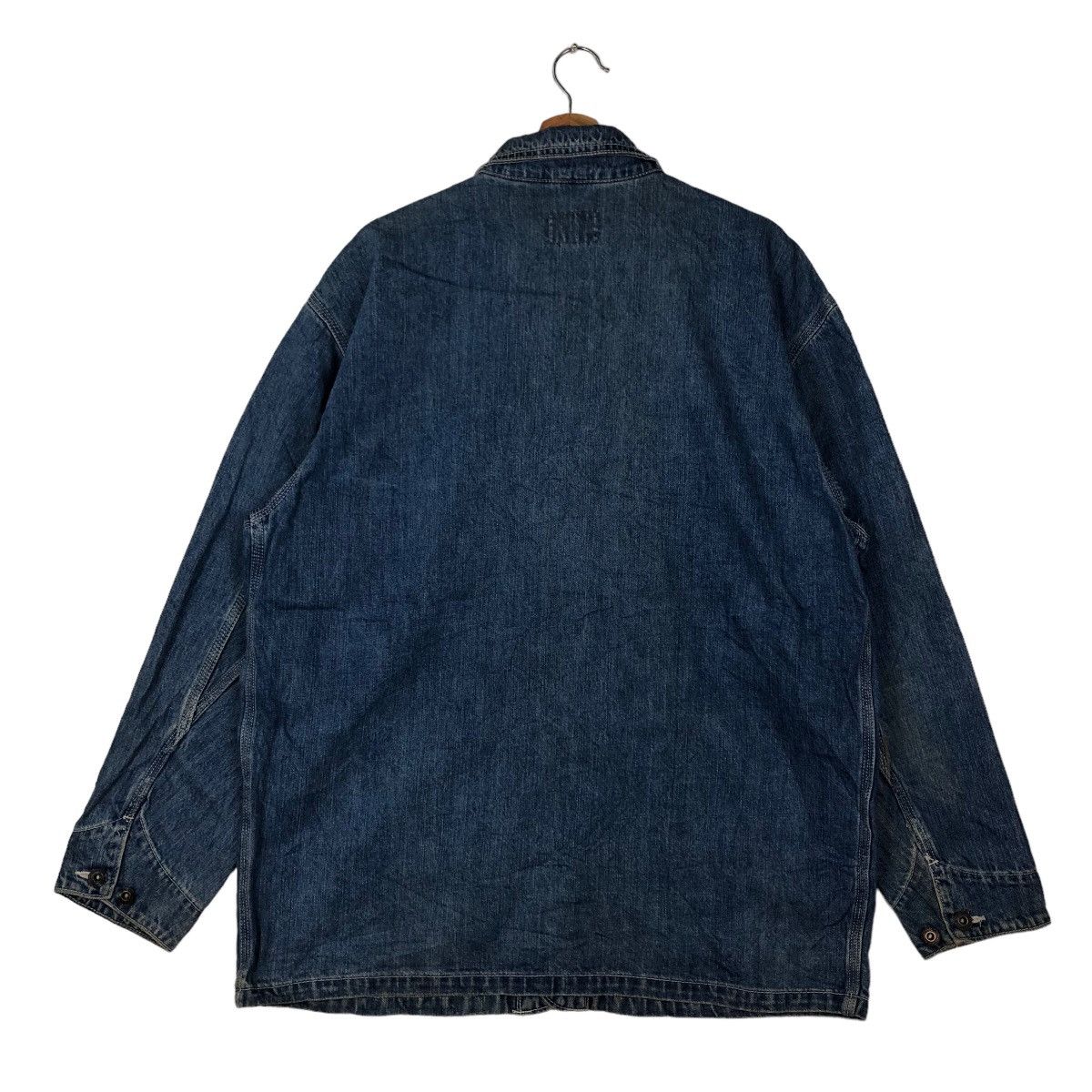Japanese Brand 🔥VINTGE HIKORY CHORE DENIM WORK JACKET WORLDWORKERS JAPAN Size US L / EU 52-54 / 3 - 7 Thumbnail