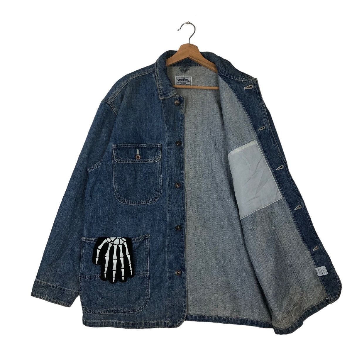 Japanese Brand 🔥VINTGE HIKORY CHORE DENIM WORK JACKET WORLDWORKERS JAPAN Size US L / EU 52-54 / 3 - 8 Thumbnail