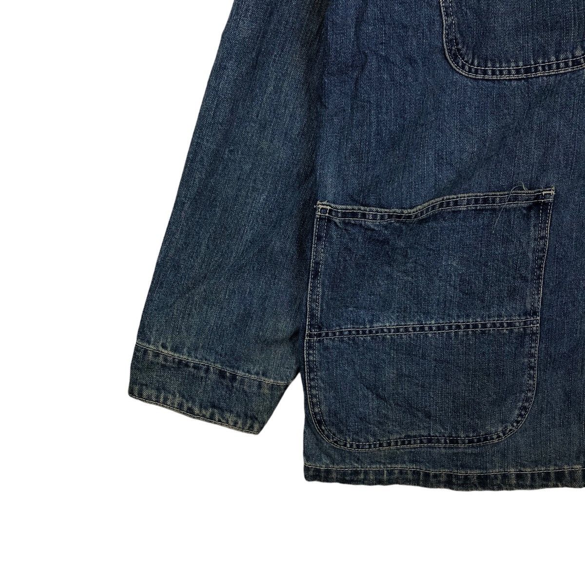 Japanese Brand 🔥VINTGE HIKORY CHORE DENIM WORK JACKET WORLDWORKERS JAPAN Size US L / EU 52-54 / 3 - 3 Thumbnail