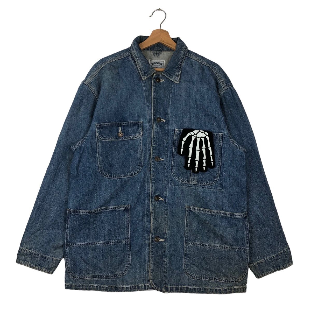 🔥VINTGE HIKORY CHORE DENIM WORK JACKET WORLDWORKERS JAPAN