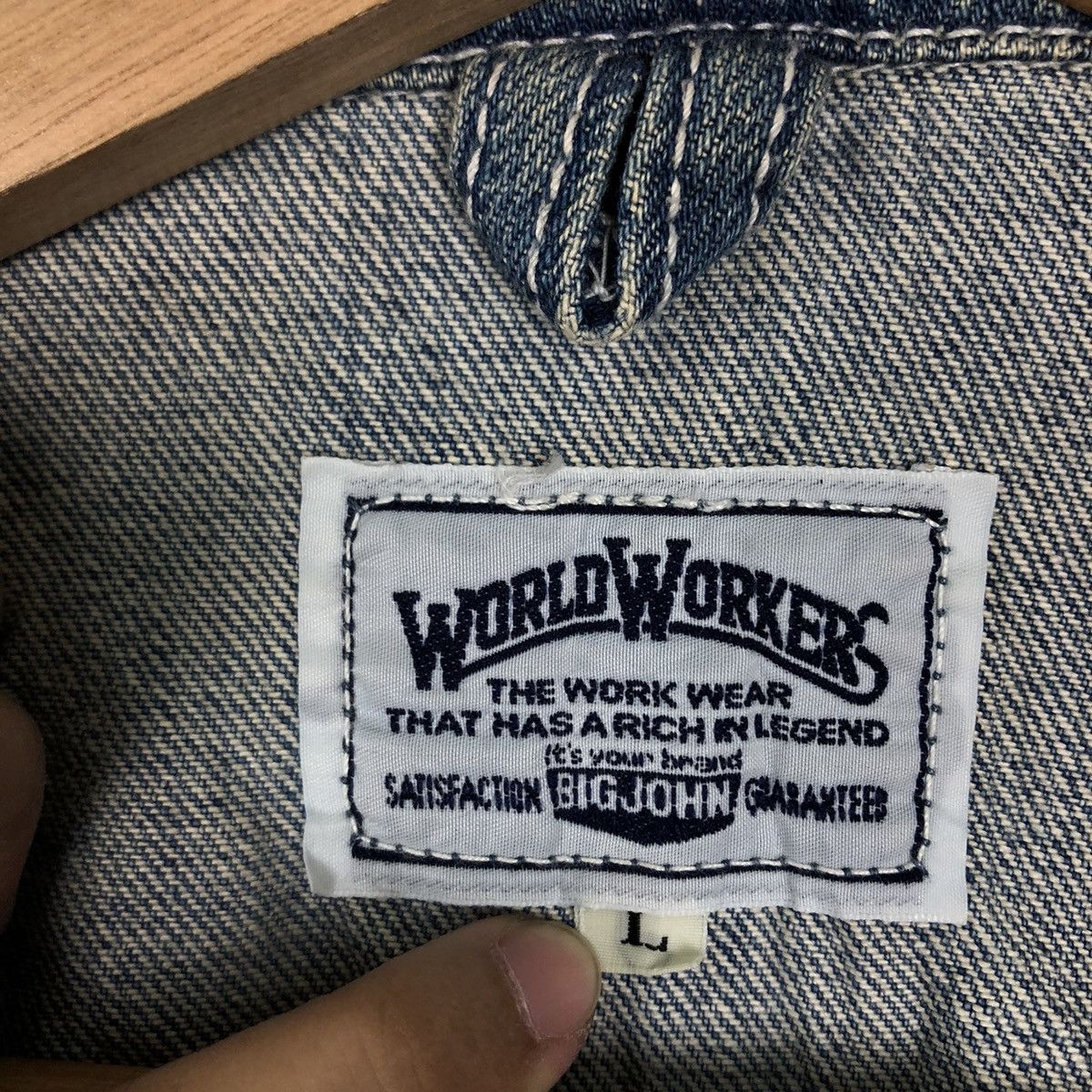 Japanese Brand 🔥VINTGE HIKORY CHORE DENIM WORK JACKET WORLDWORKERS JAPAN Size US L / EU 52-54 / 3 - 14 Thumbnail