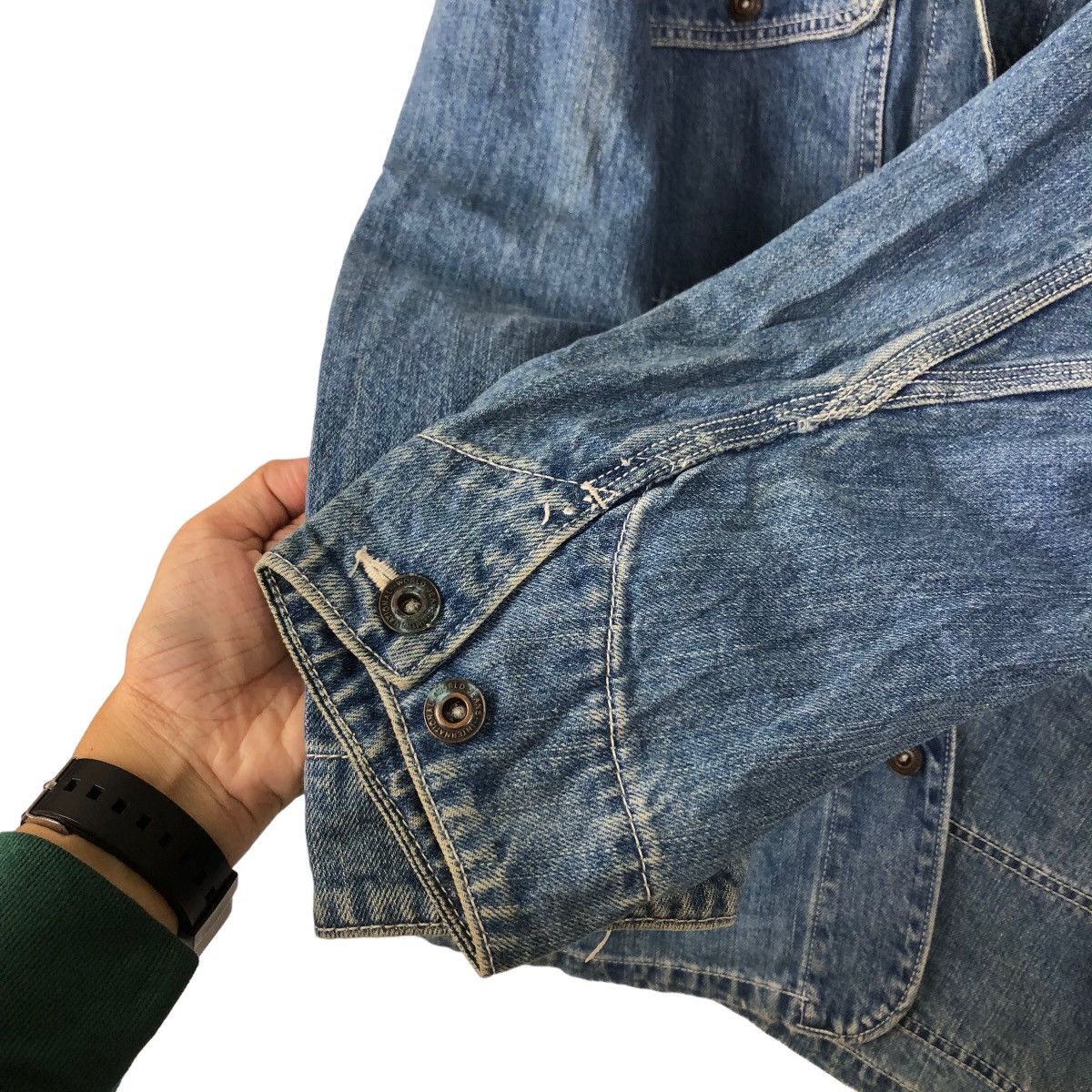 Japanese Brand 🔥VINTGE HIKORY CHORE DENIM WORK JACKET WORLDWORKERS JAPAN Size US L / EU 52-54 / 3 - 11 Thumbnail