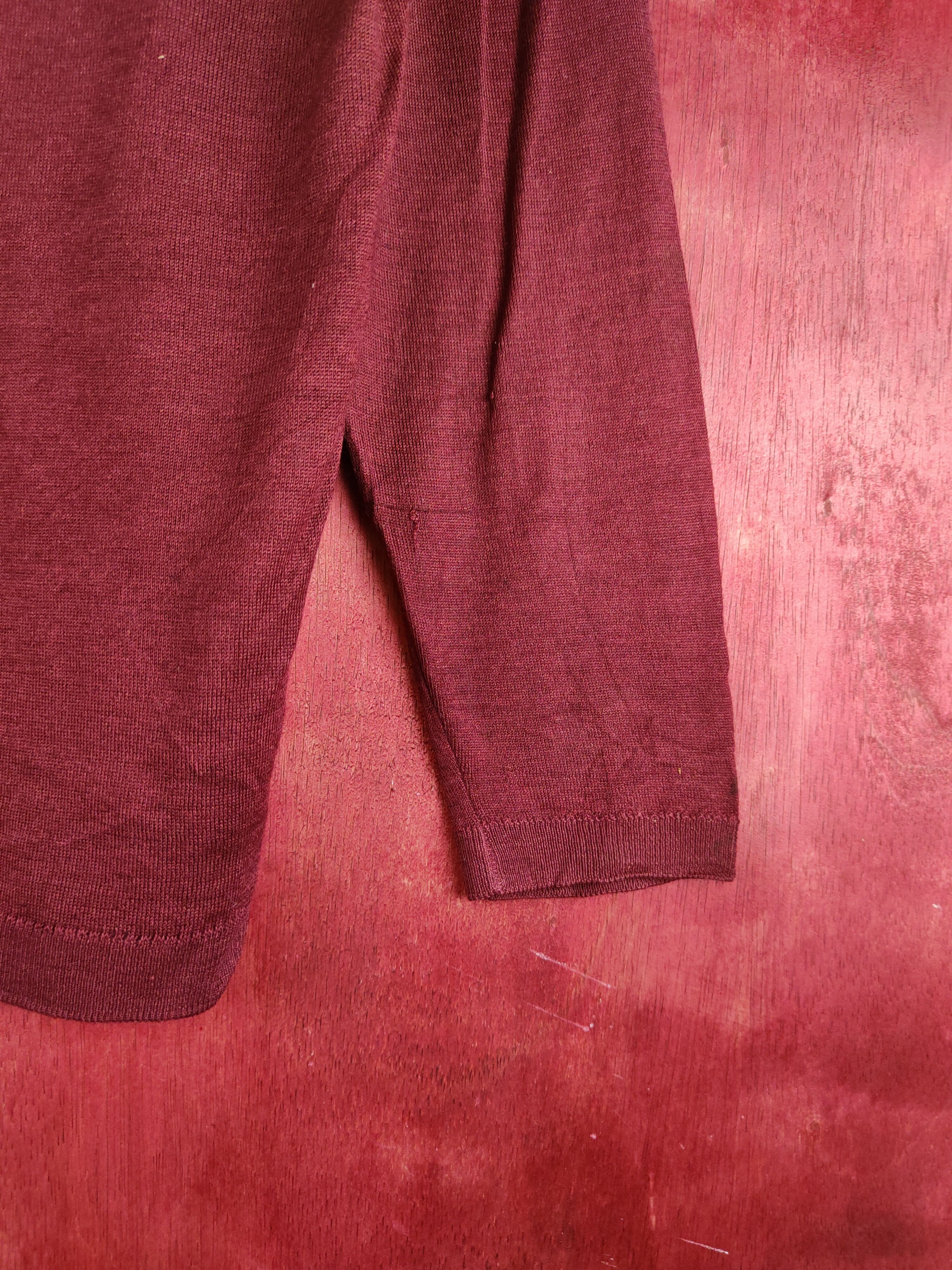 Japanese Brand Japanese Brand Dark Maroon Knitwear Cardigan #S1183 Size M / US 6-8 / IT 42-44 - 6 Thumbnail