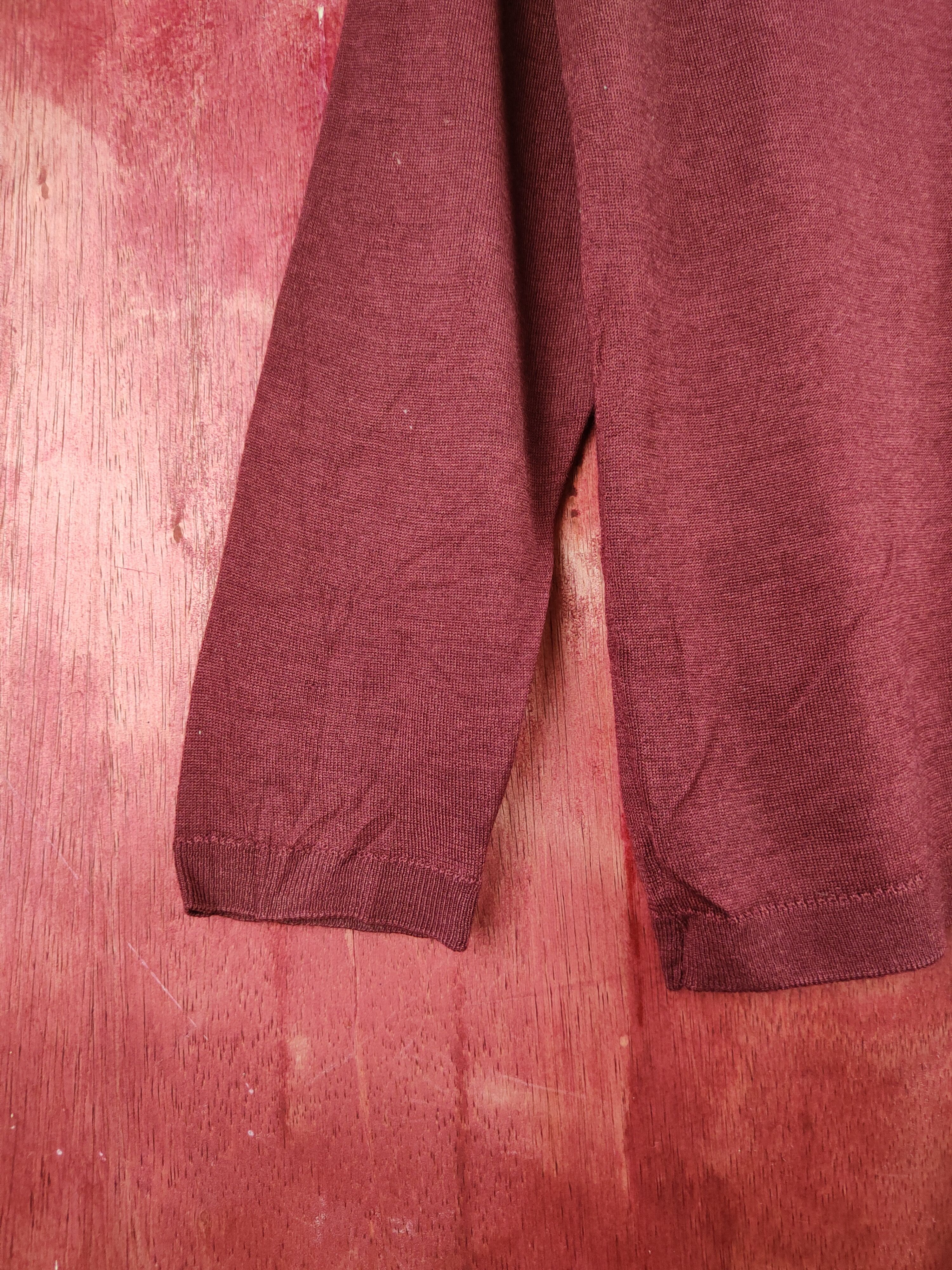 Japanese Brand Japanese Brand Dark Maroon Knitwear Cardigan #S1183 Size M / US 6-8 / IT 42-44 - 4 Thumbnail