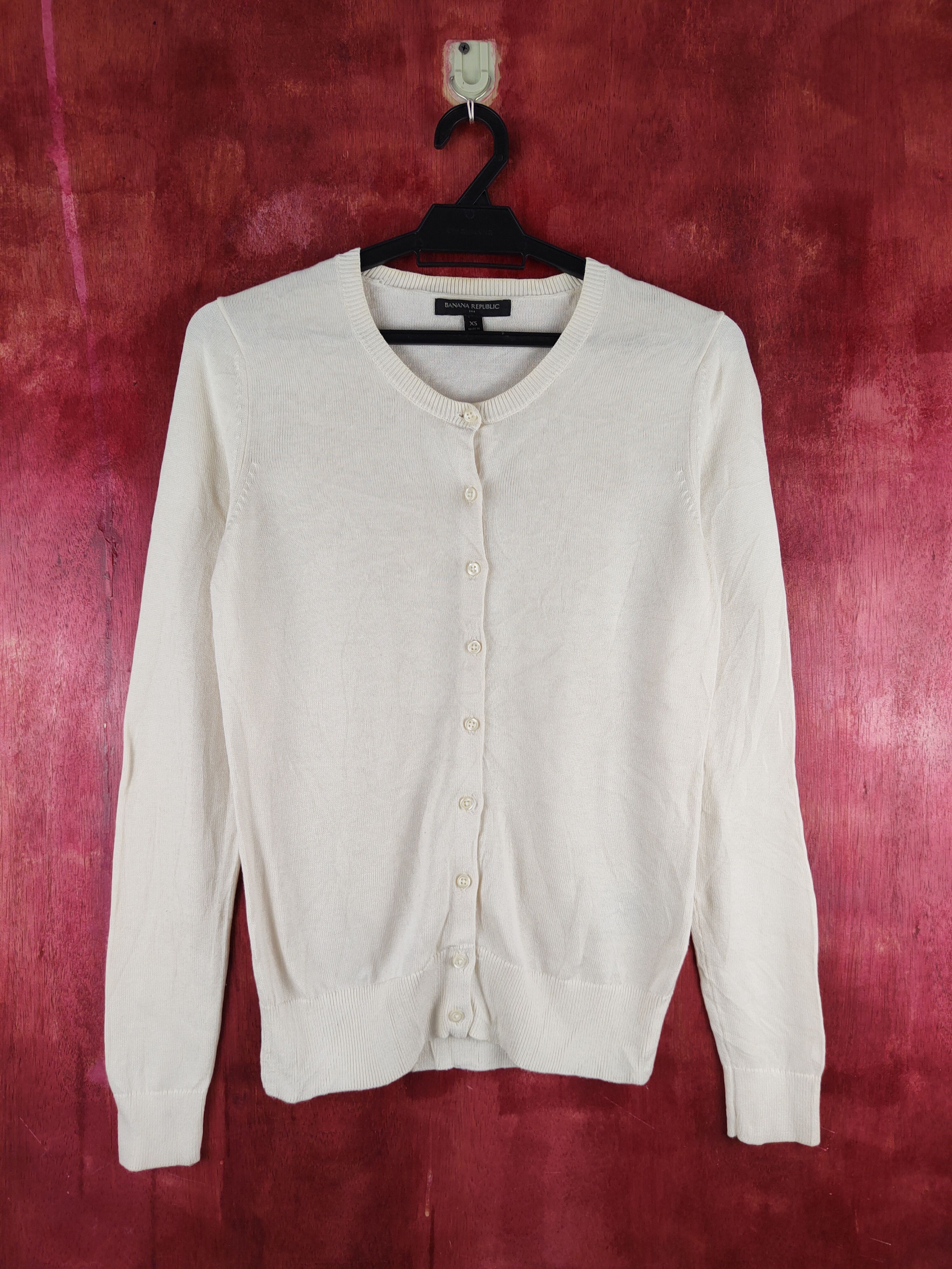 Banana Republic Banana Republic Ivory Knitwear Cardigan #S1185 Size XS / US 0-2 / IT 36-38 - 1 Thumbnail