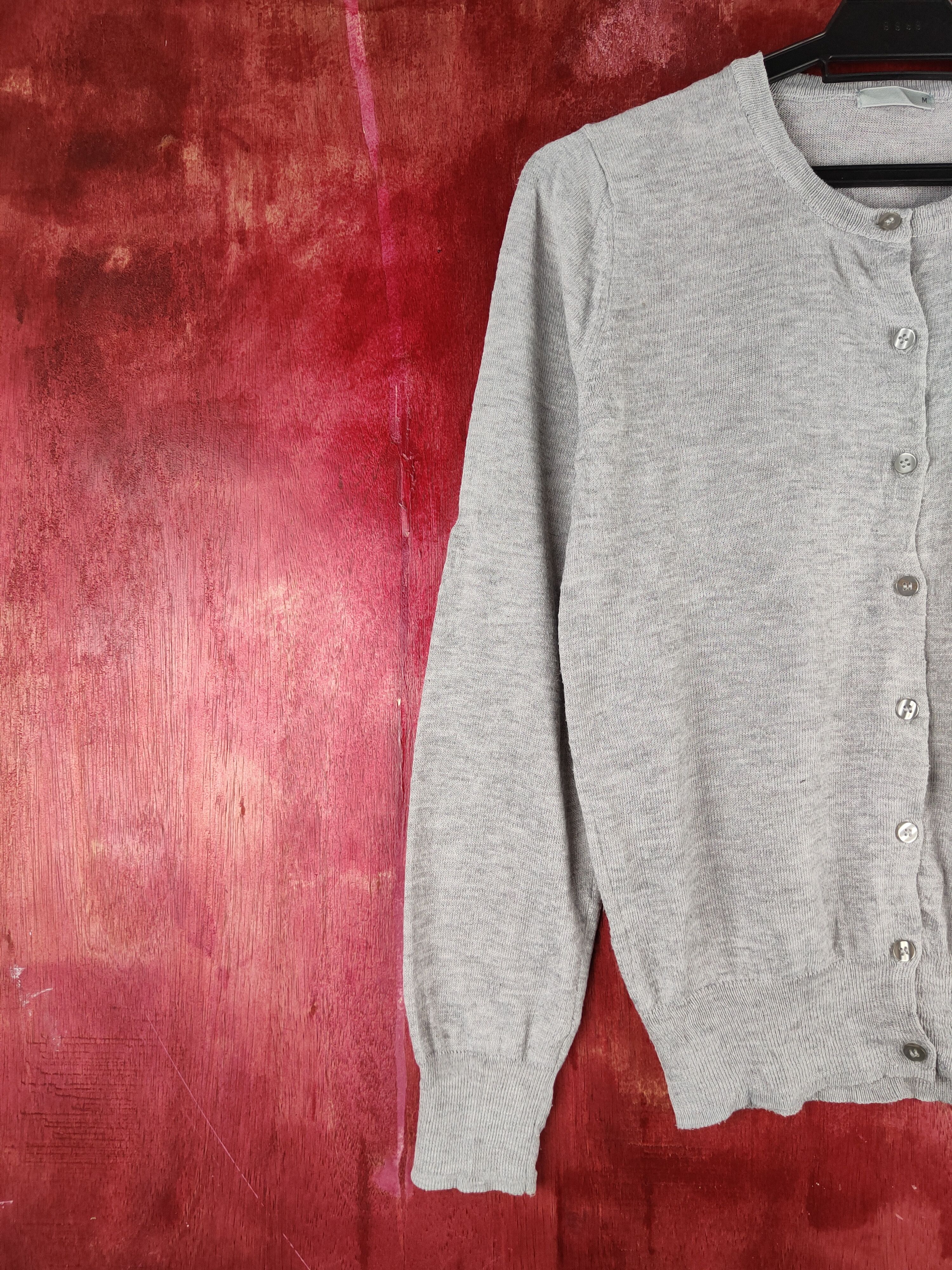 Japanese Brand × Vintage Japanese Brand Gray Knitwear Cardigan vintage #S1192 Size S / US 4 / IT 40 - 3 Thumbnail