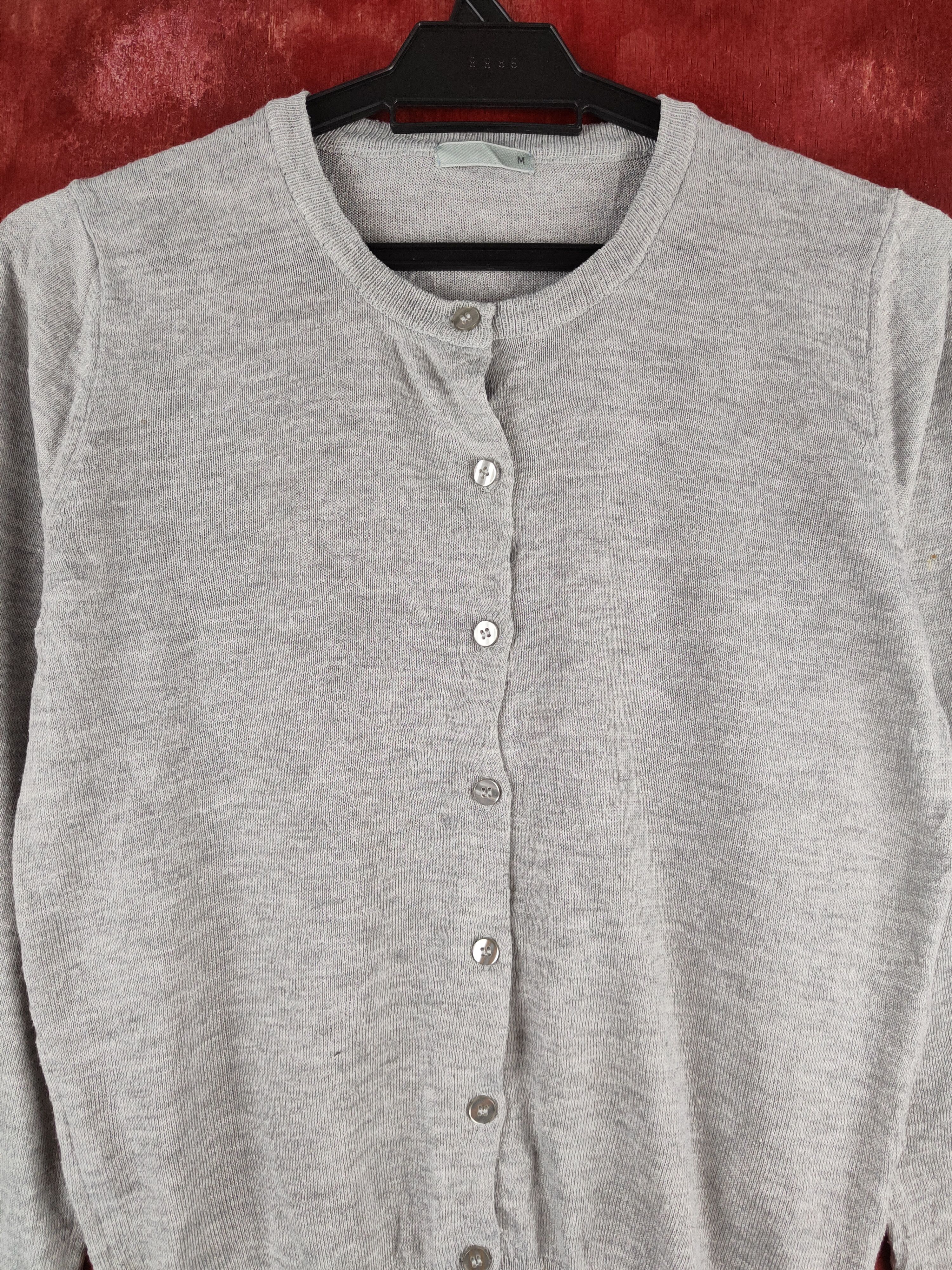 Japanese Brand × Vintage Japanese Brand Gray Knitwear Cardigan vintage #S1192 Size S / US 4 / IT 40 - 2 Thumbnail