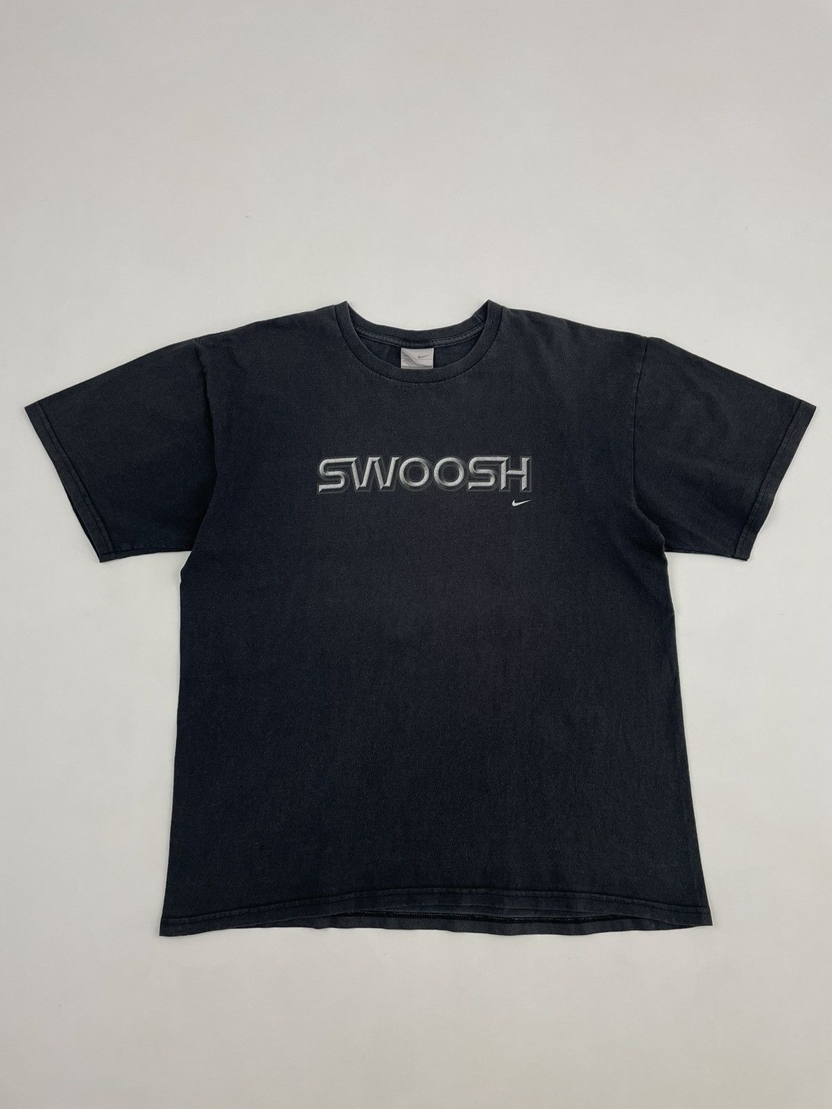 Nike × Vintage 2000s Vintage Nike Swoosh Spell out T Shirt Size US L / EU 52-54 / 3 - 1 Thumbnail