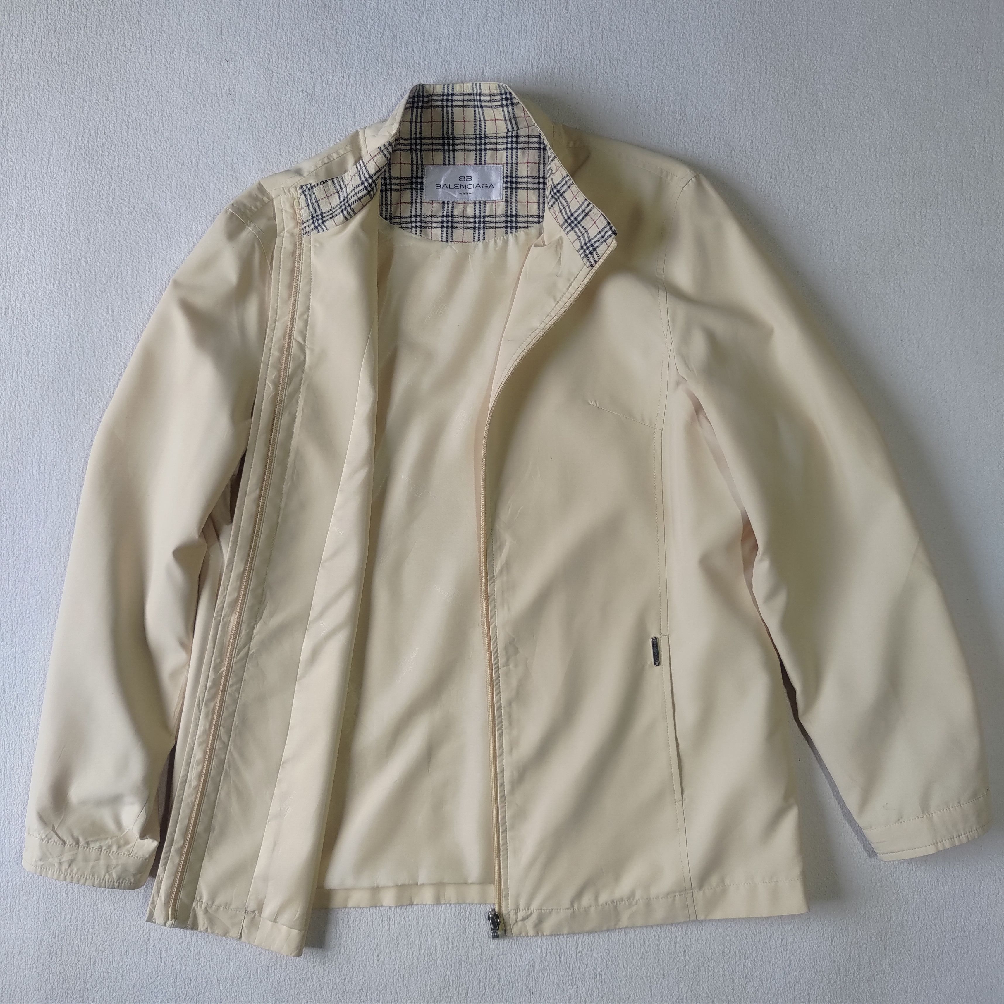 image of 90's Balenciaga Vintage Light Jacket in Light Cream, Men's (Size XS)