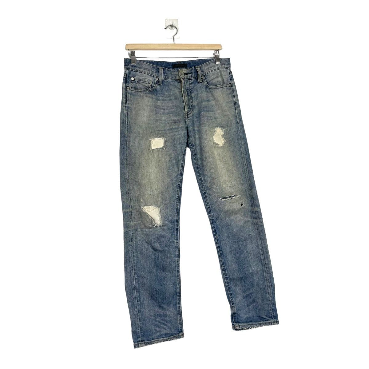 Japanese Brand 💥UNIQLO DISTRESSED DENIM JEANS Size US 30 / EU 46 - 3 Thumbnail