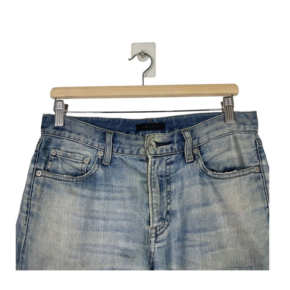 Japanese Brand 💥UNIQLO DISTRESSED DENIM JEANS Size US 30 / EU 46 - 4 Thumbnail
